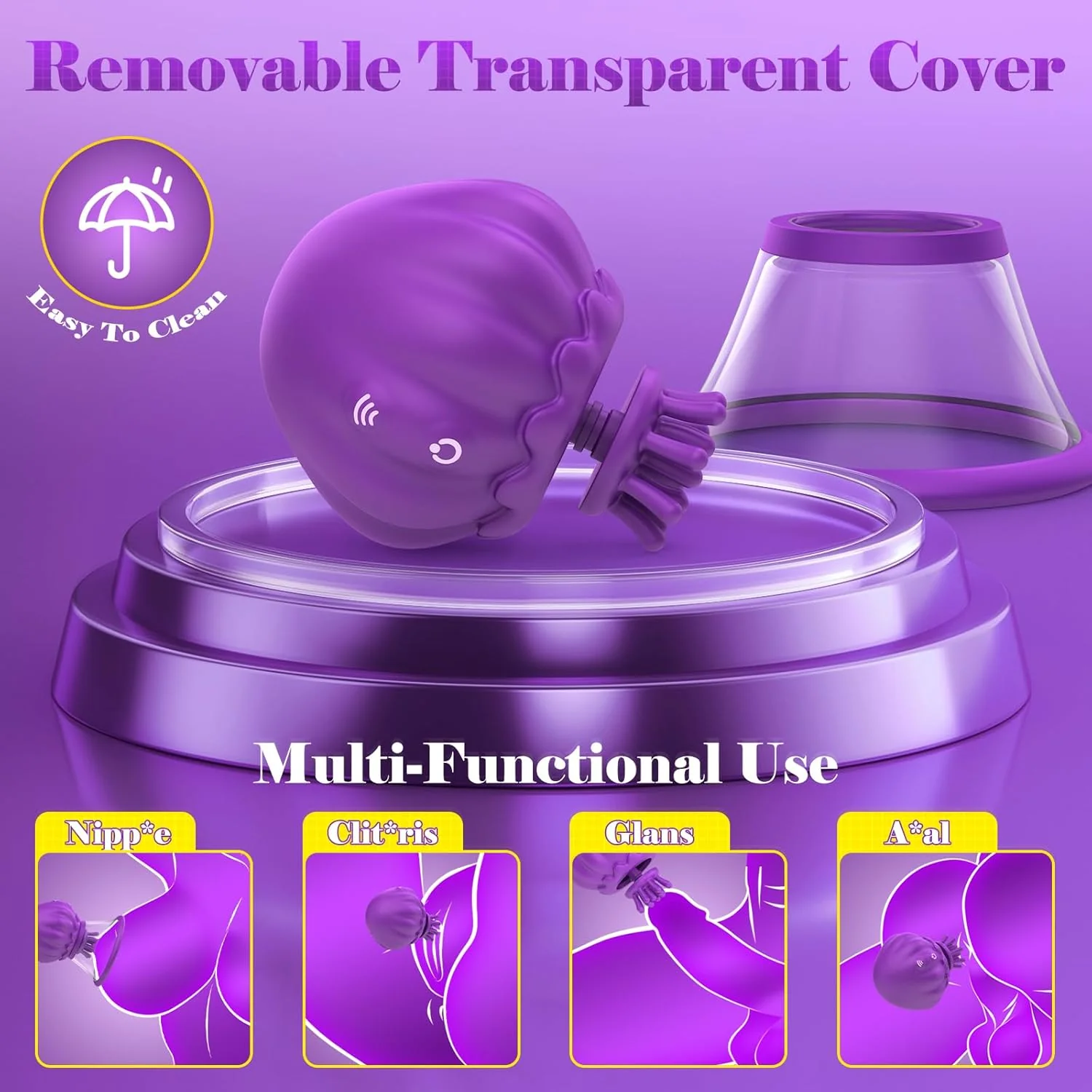 AeroJelly Nipple Sucking Vibrator - Image 3