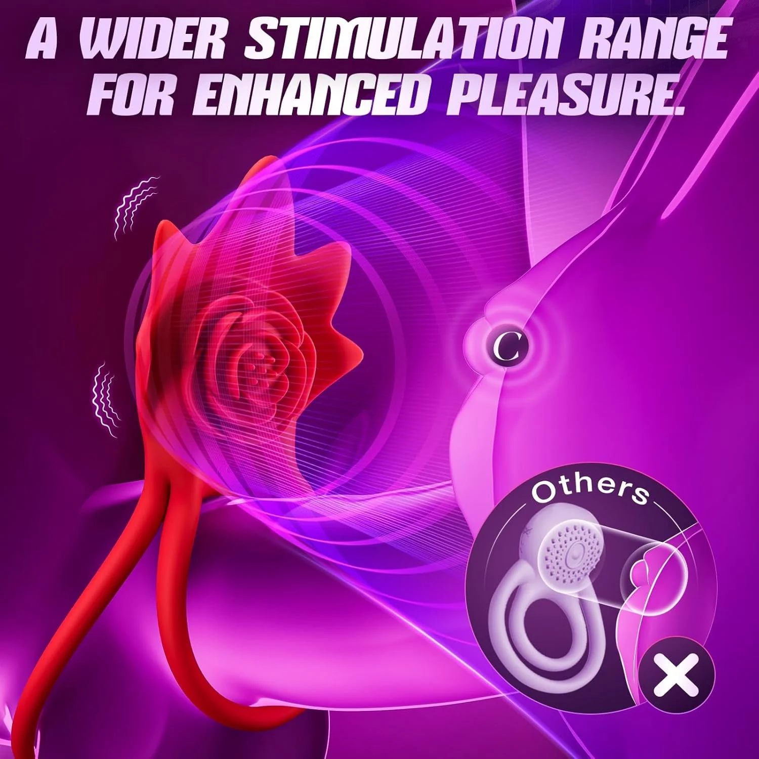AiraRose AI Sync Rose Vibrating Couples Cock Ring - Image 3