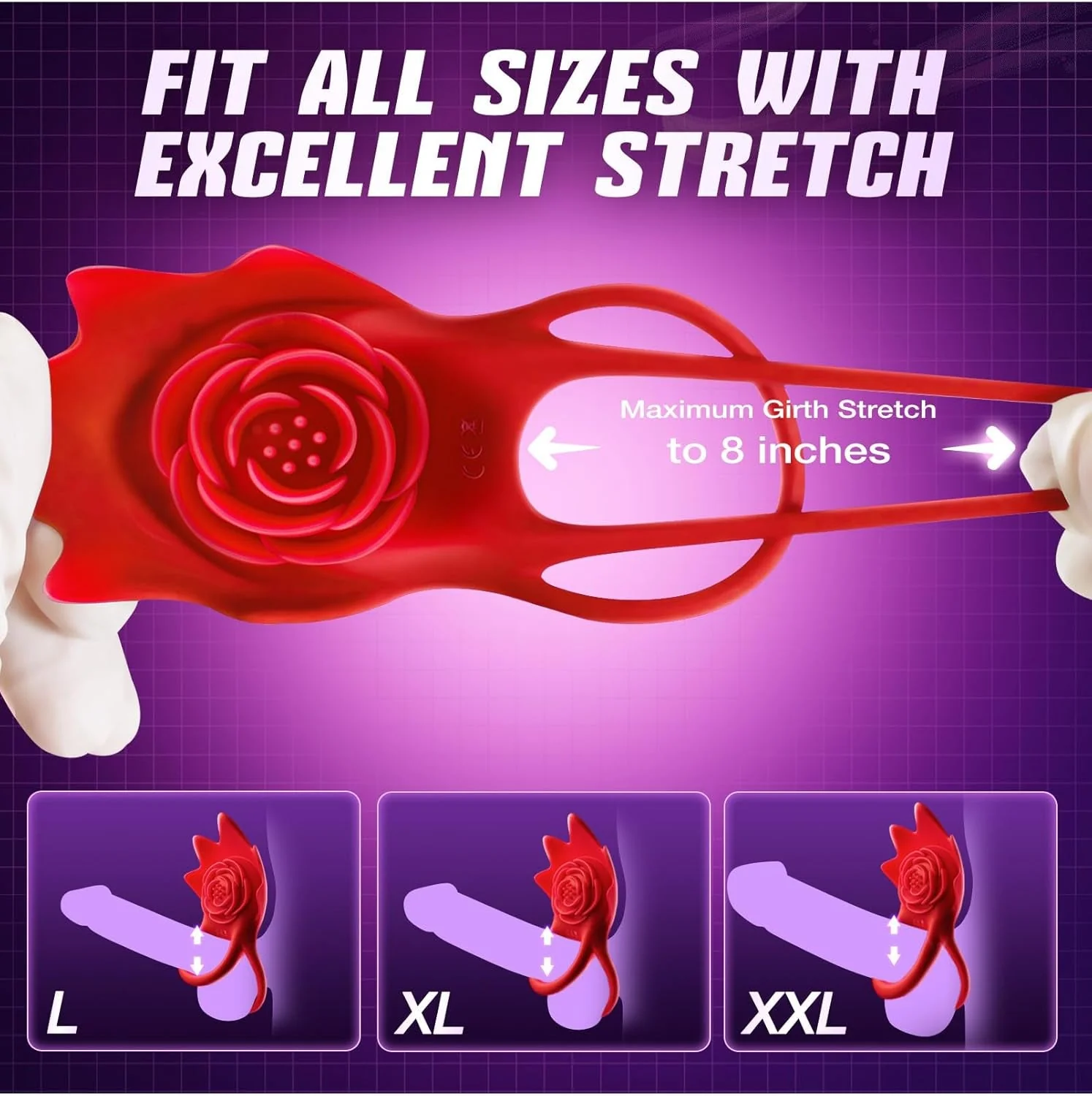 AiraRose AI Sync Rose Vibrating Couples Cock Ring - Image 6