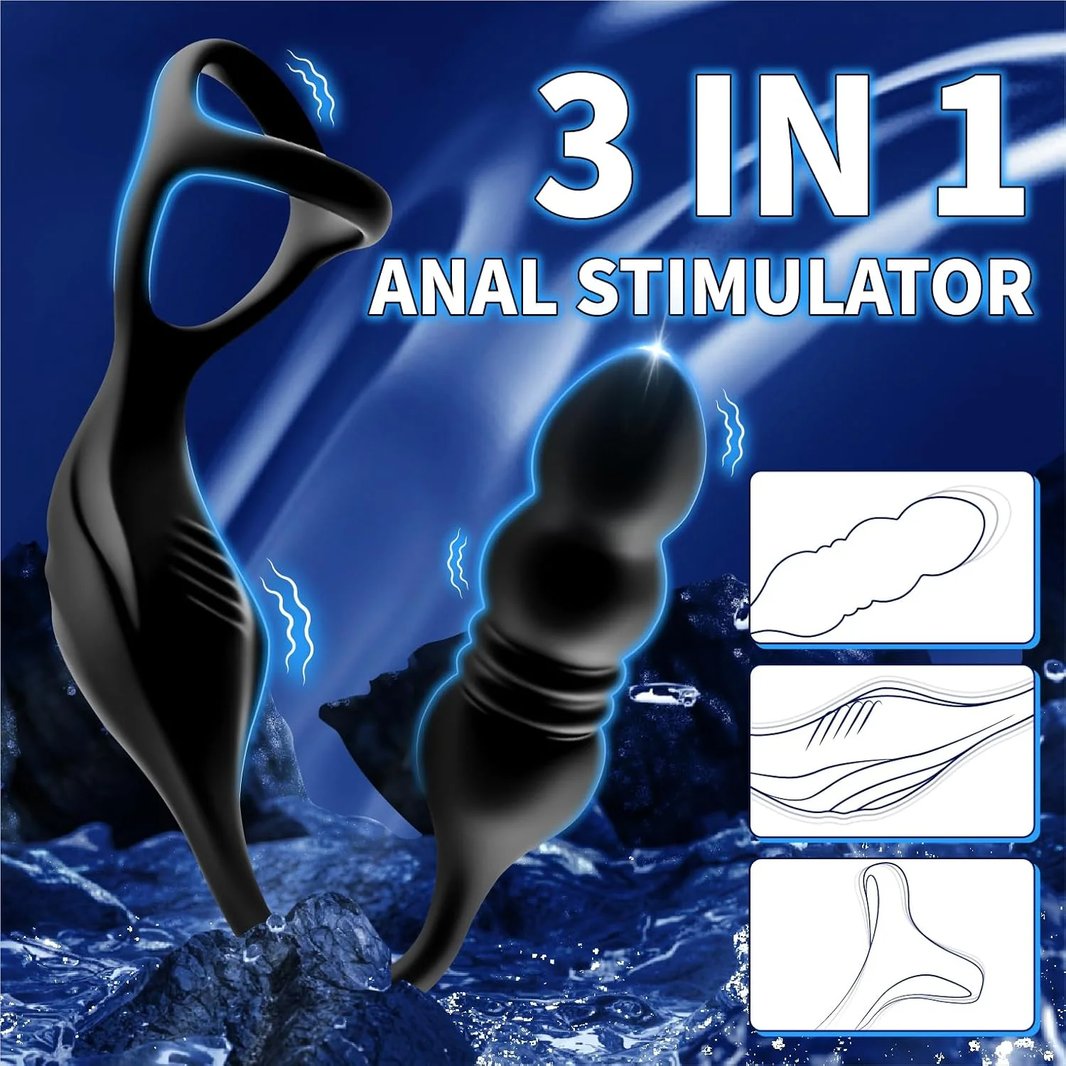 ApexPulse Thrusting Prostate Massager Cock Ring - Image 3