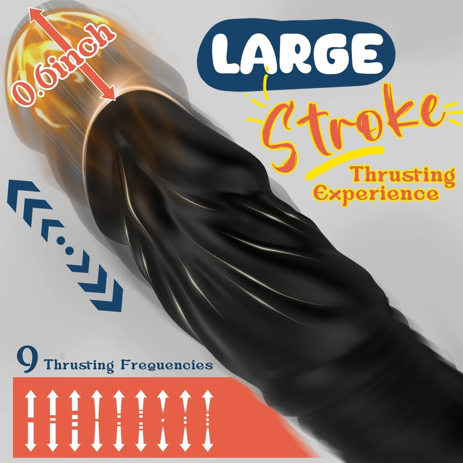ApexSurge Thrusting Prostate Massager Cock Ring 9+9 Modes - Image 3