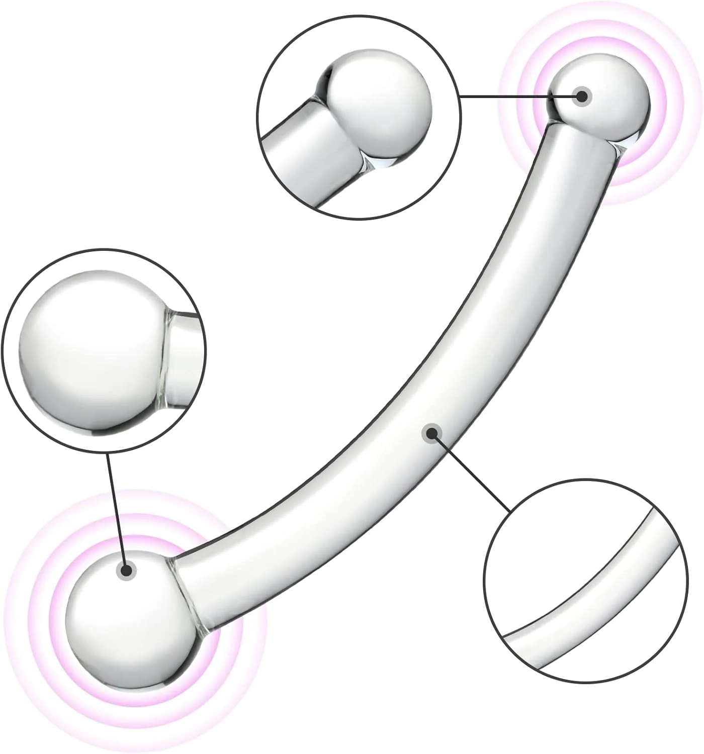 ArcGlow Dual Glass Anal Wand - Image 4