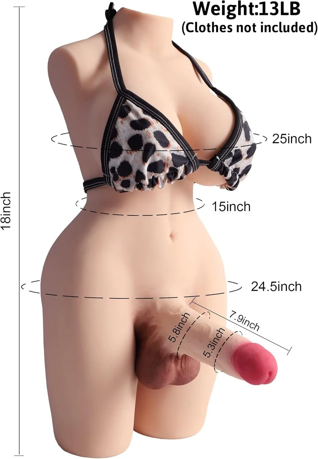 AriaX Trans Torso Sex Doll | 360° Dildo & Breasts - Image 4