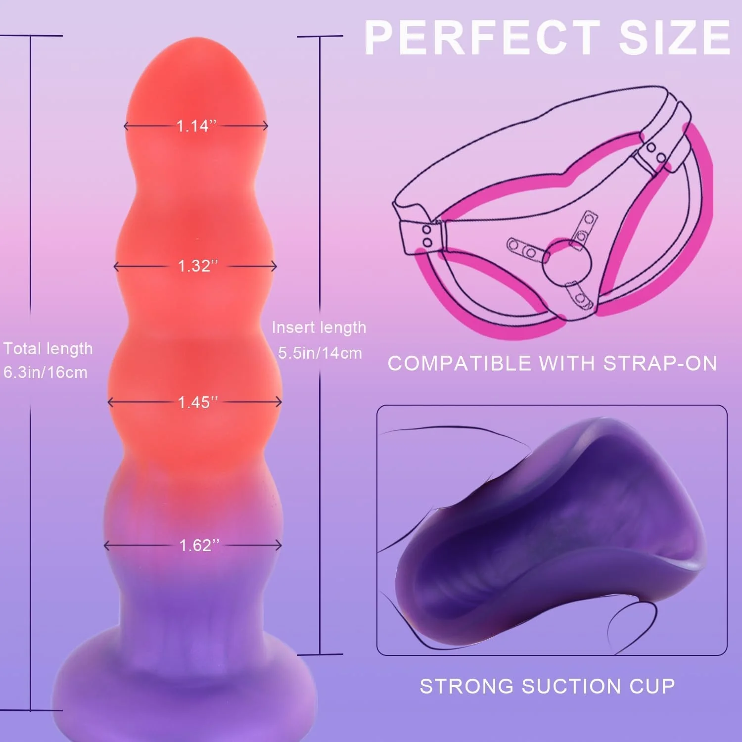 AscendBeads Graduated 6.3" Anal Trainer Plug - Image 6