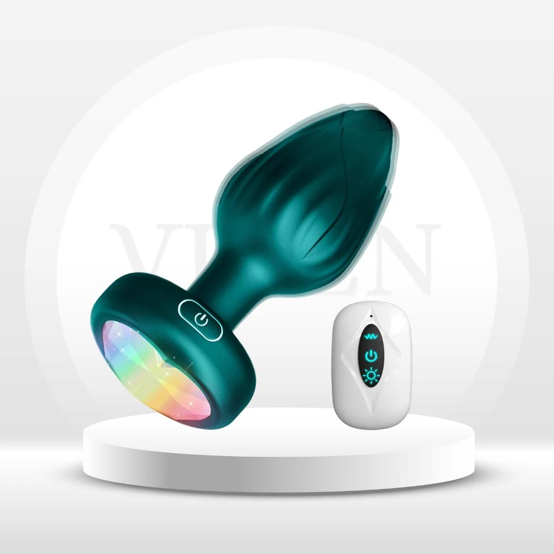 AuroraPlug LED Light-Up Vibrating Butt Plug 10 Modes