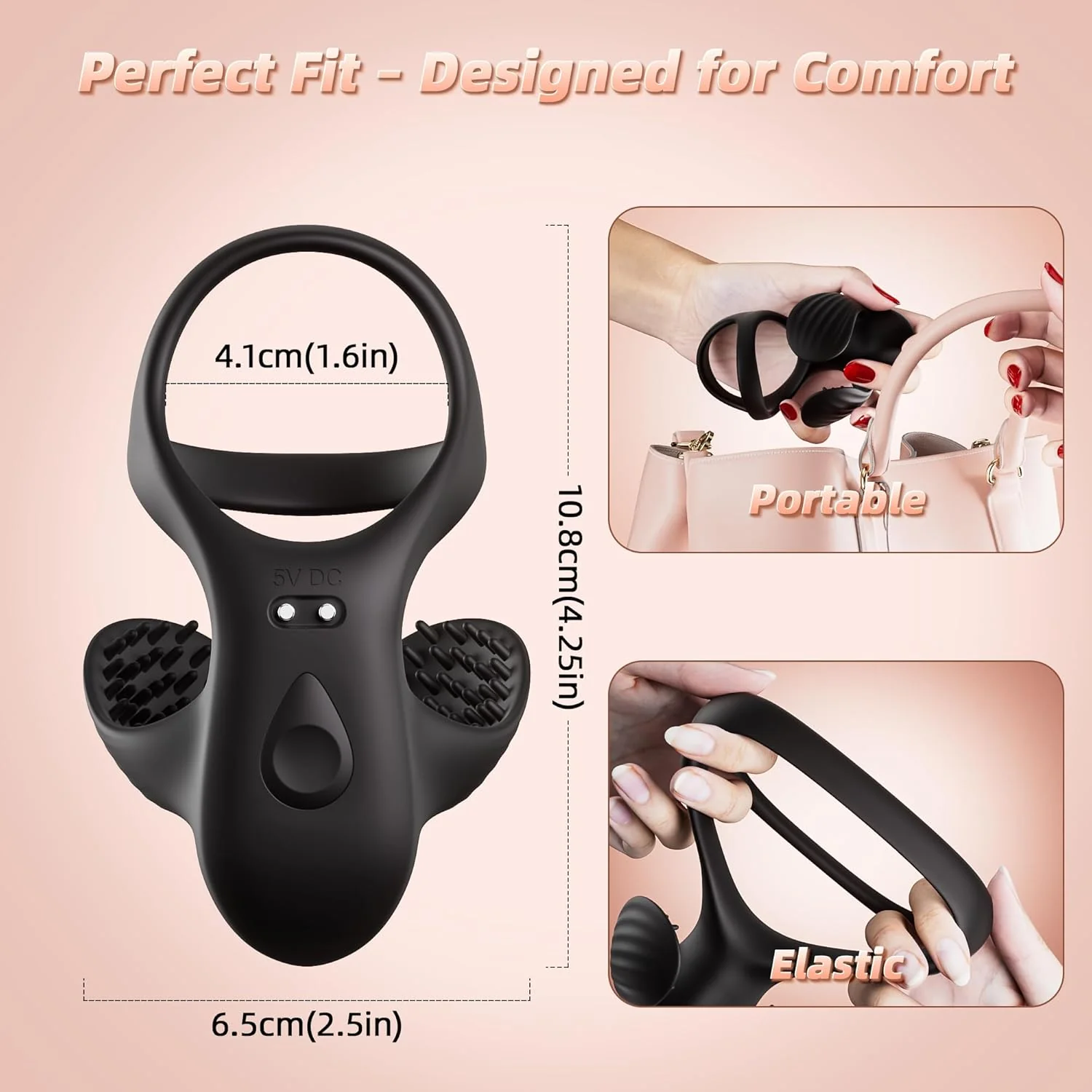 BallSync App Controlled Vibrating Cock Ring with Ball Wrap - Image 5