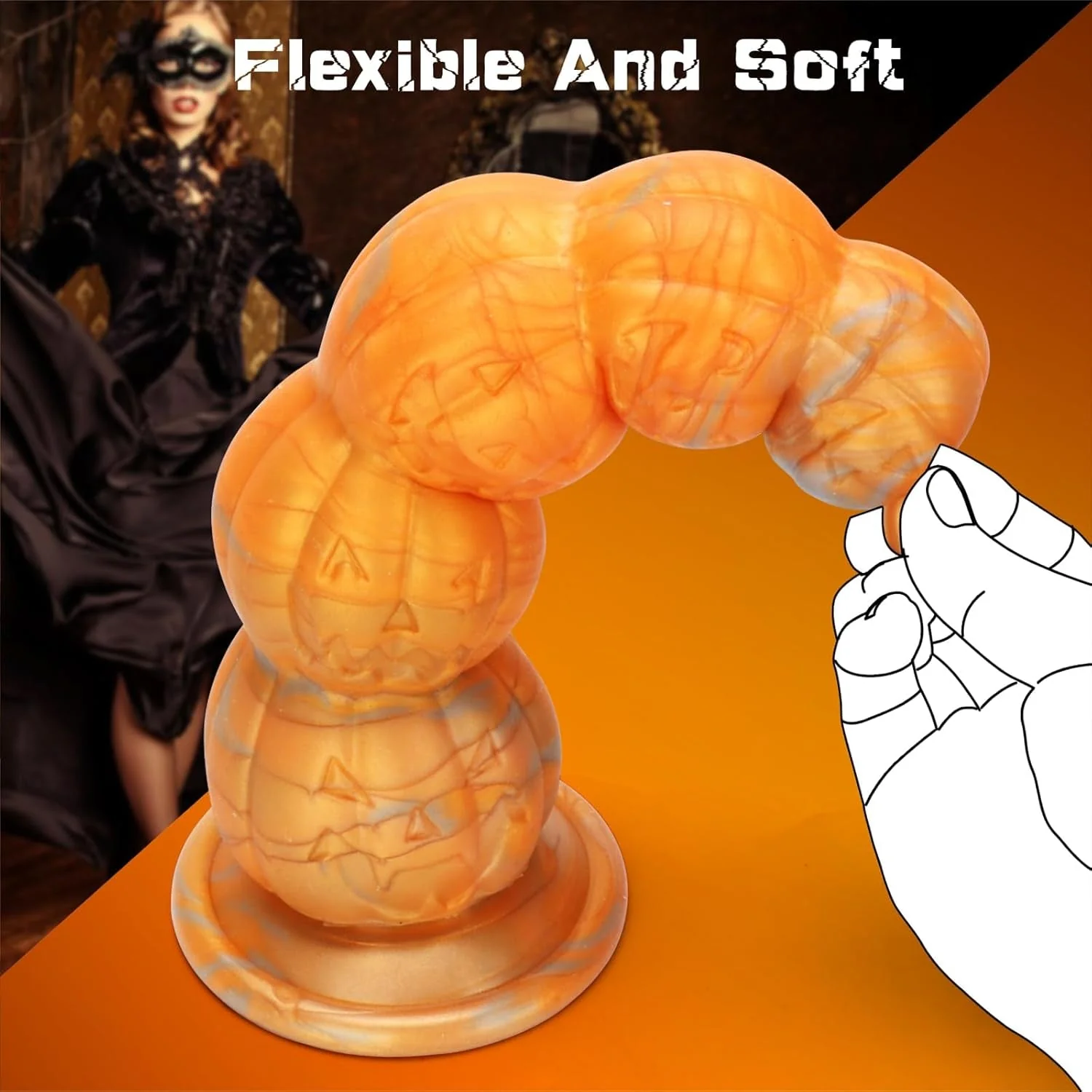BeastKnot 7.87" Silicone Knot Fantasy Dildo with Suction Cup - Image 3