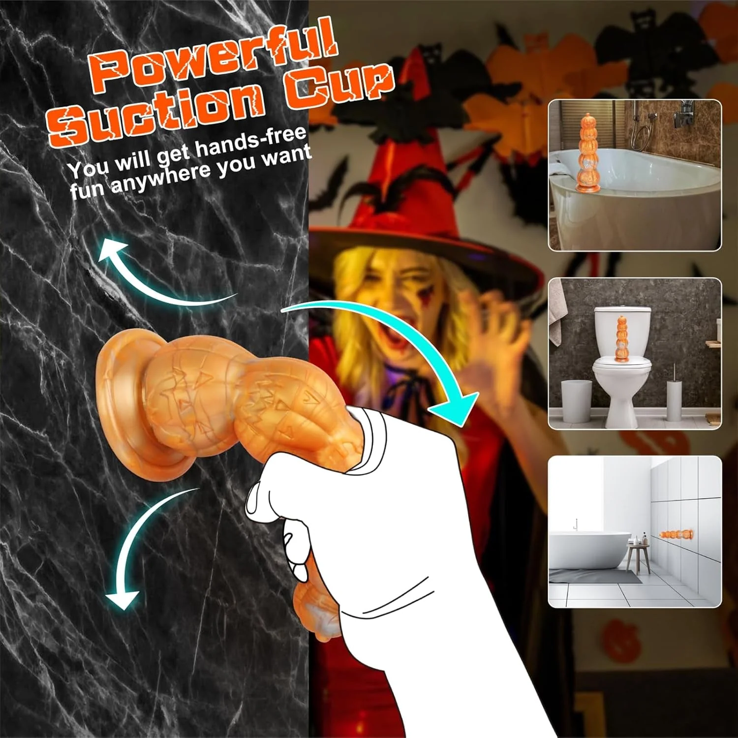 BeastKnot 7.87" Silicone Knot Fantasy Dildo with Suction Cup - Image 4