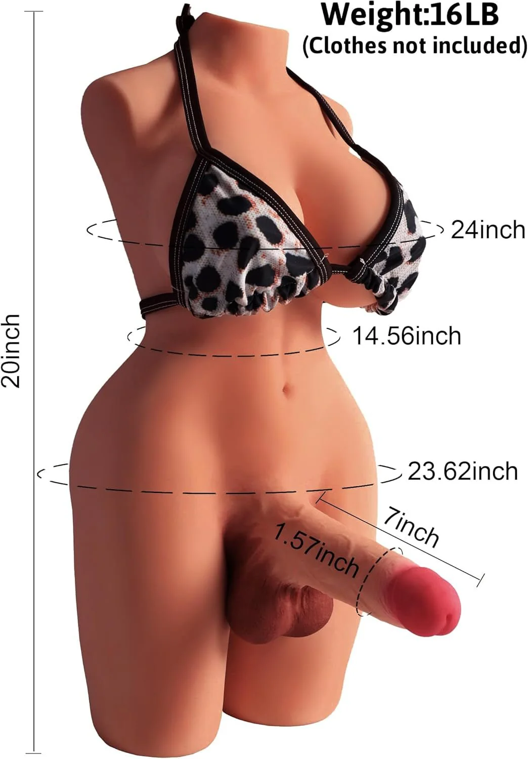 BellaBloom Trans Torso Sex Doll | Flexible Dildo & Breasts - Image 5