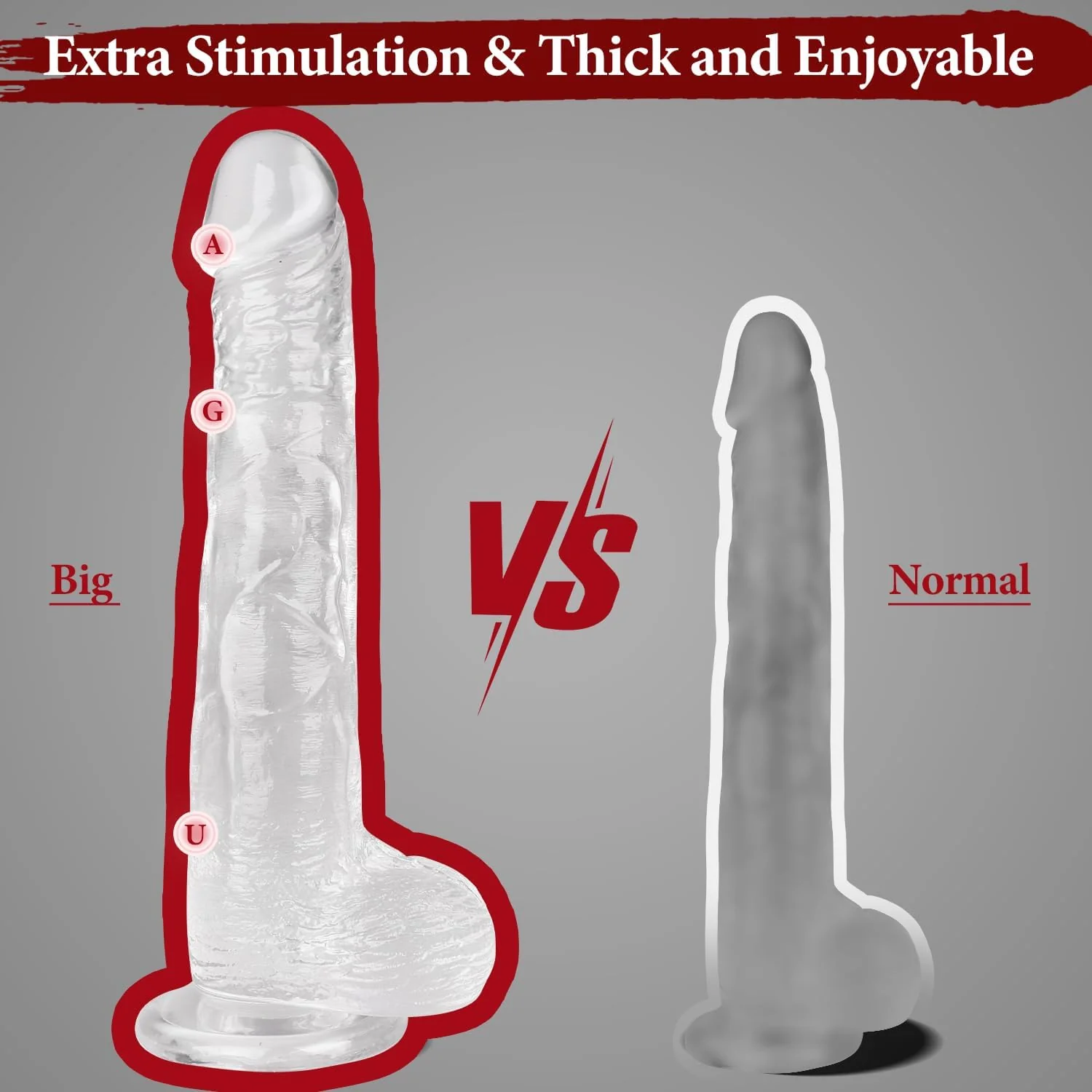 CrystalFlex 11.6" Realistic Clear Suction Base Dildo - Image 6