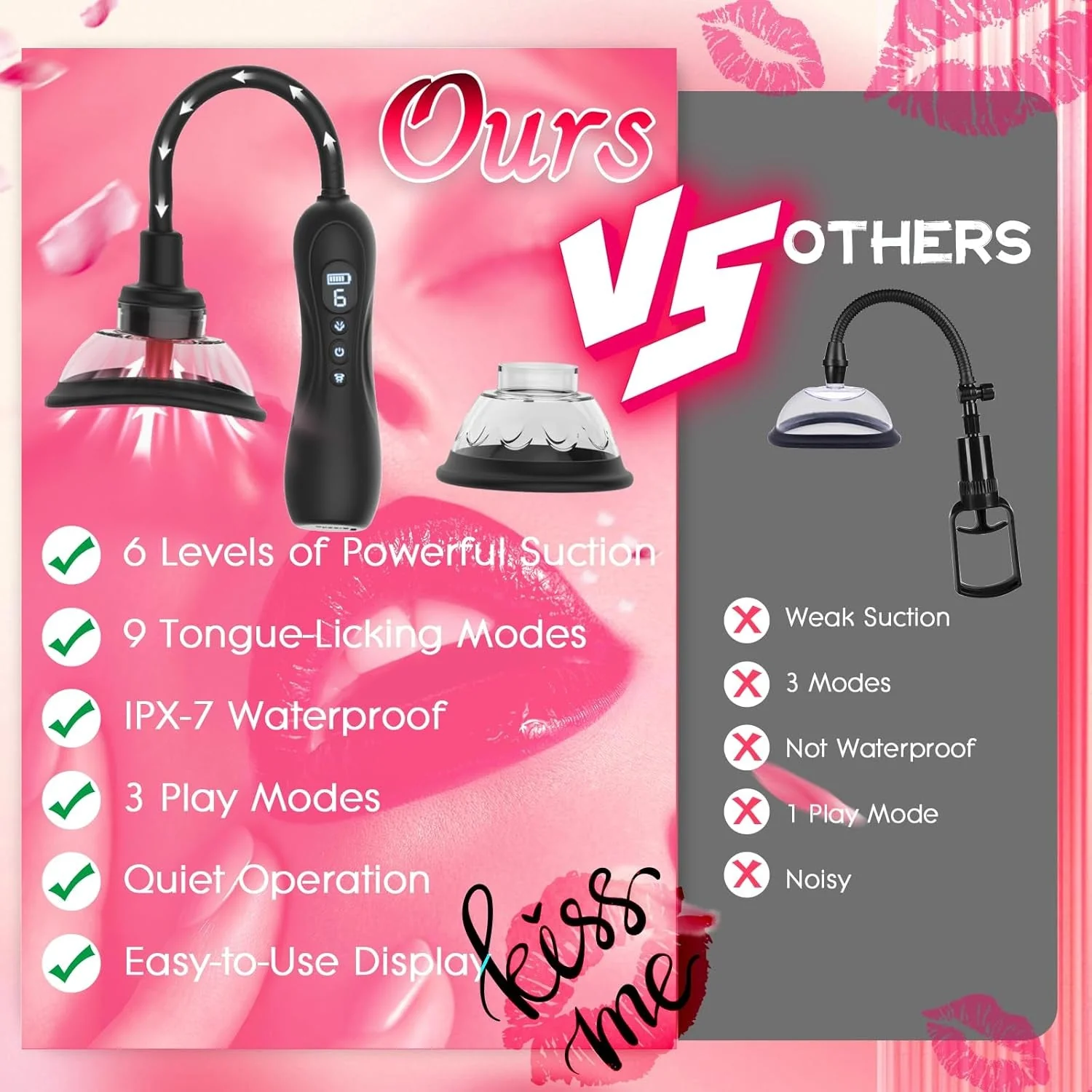 BlissPump Electric Pussy Pump with BDSM Nipple Clamps - Image 8
