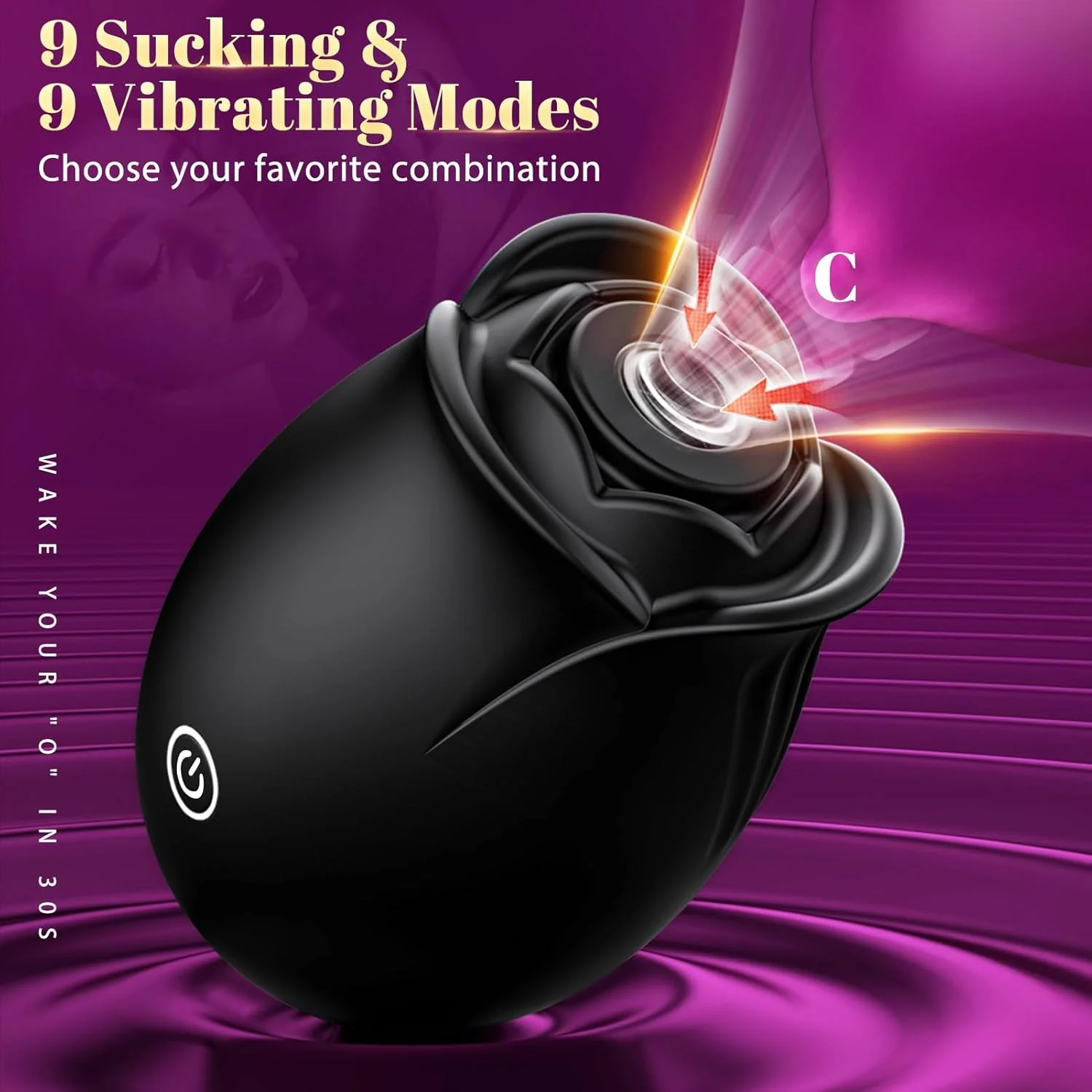 BloomPulse App-Controlled Rose Dual Suction Vibrator - Image 3