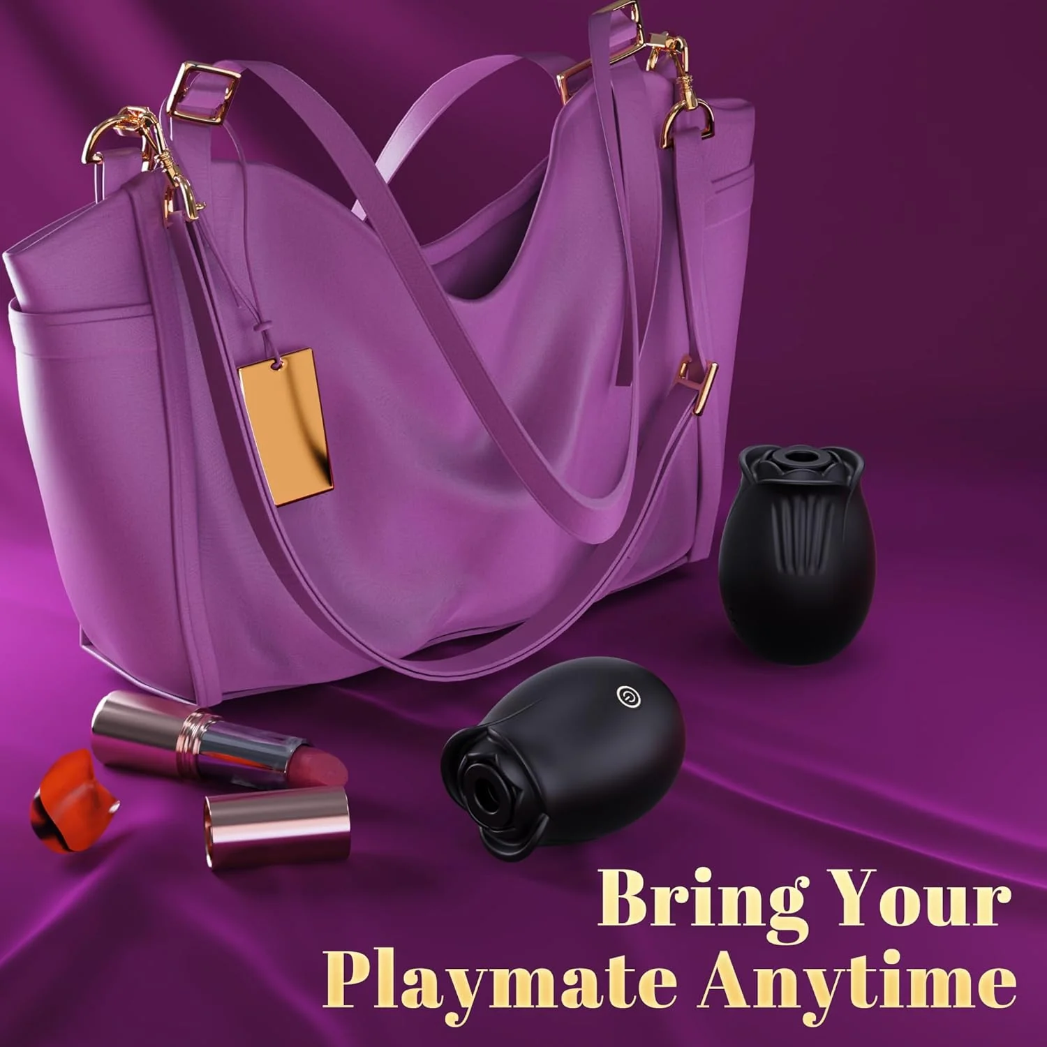 BloomPulse App-Controlled Rose Dual Suction Vibrator - Image 8