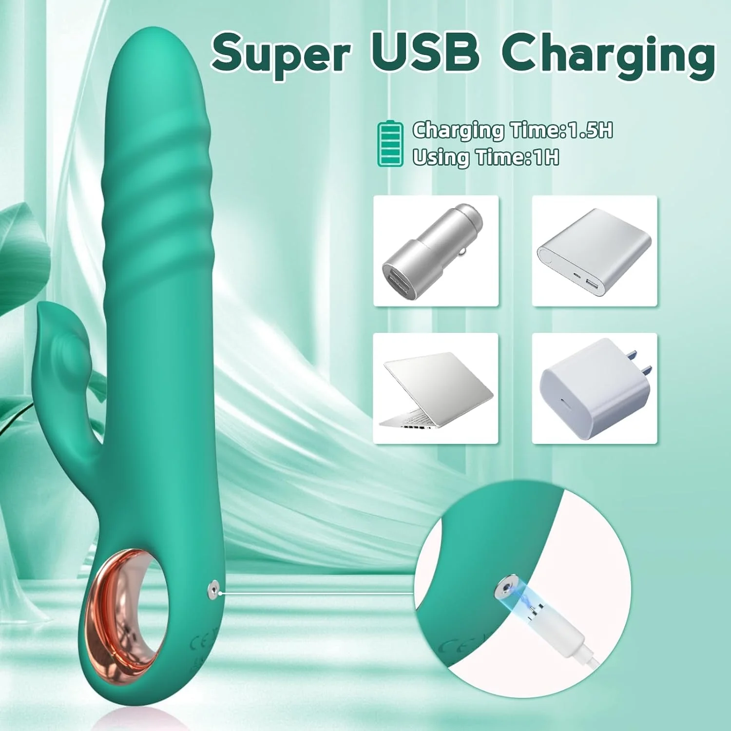 BloomThrust Thrusting Rabbit Vibrator for Women - Image 5