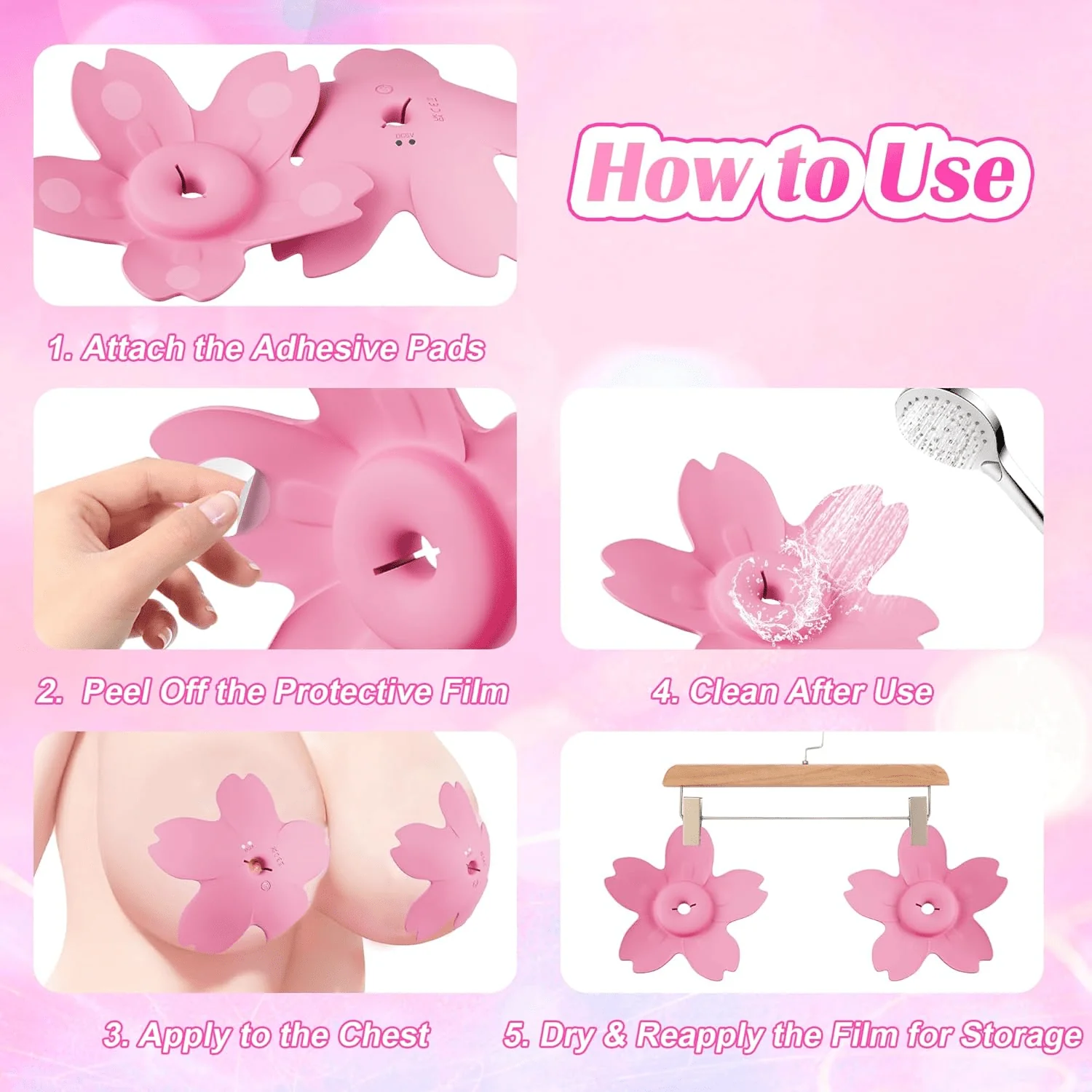 BlossomGrip Wearable App-Controlled Nipple Vibrators - Image 6
