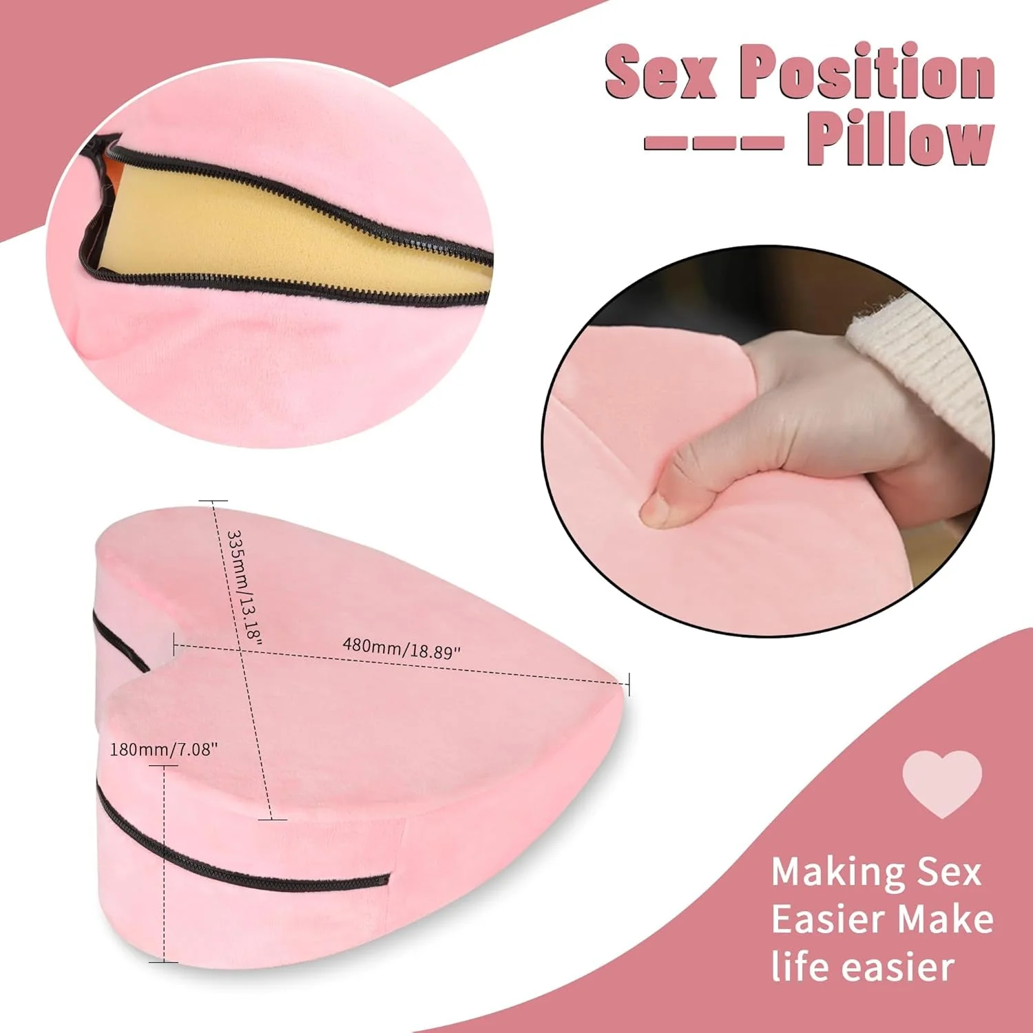 BlushAmour Heart-Shaped Sex Position Pillow - Image 3