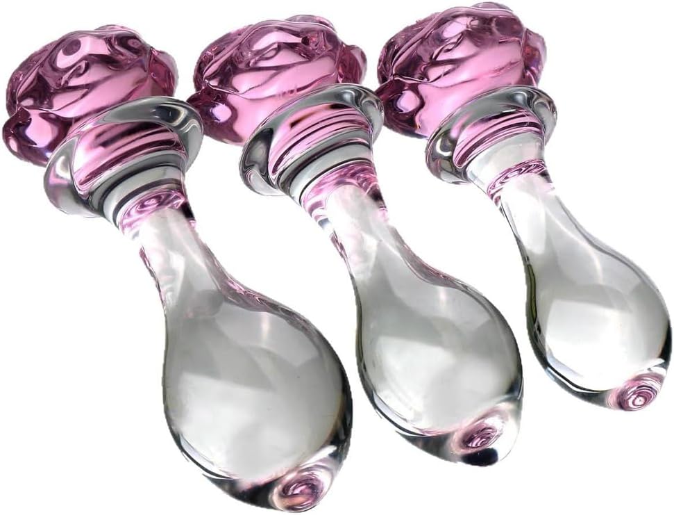 BlushBloom Rose Glass Anal Plug Set - Image 2