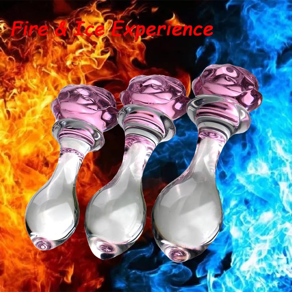 BlushBloom Rose Glass Anal Plug Set - Image 5