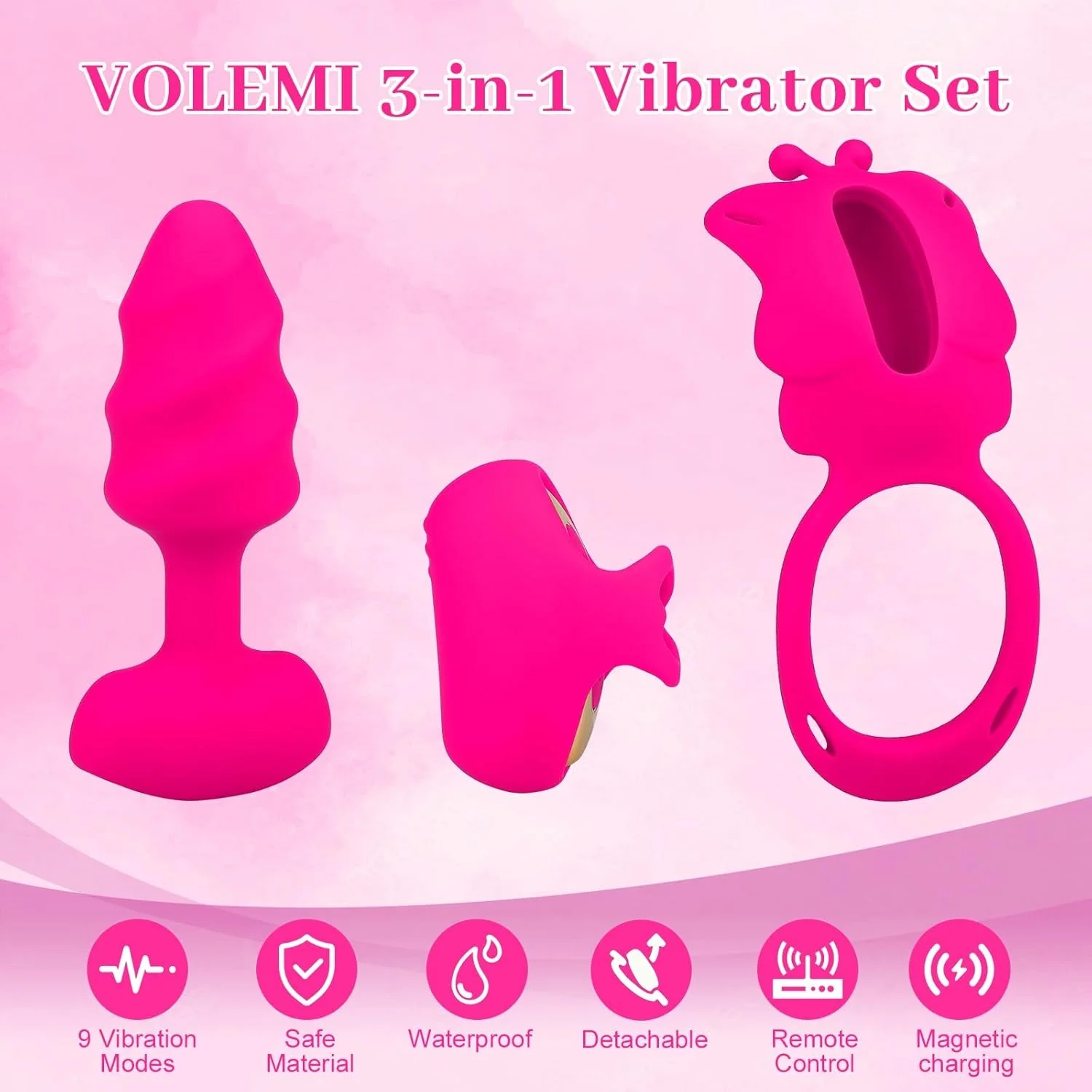 BlushPlay 3-in-1 Couples Vibrator Kit - Image 8