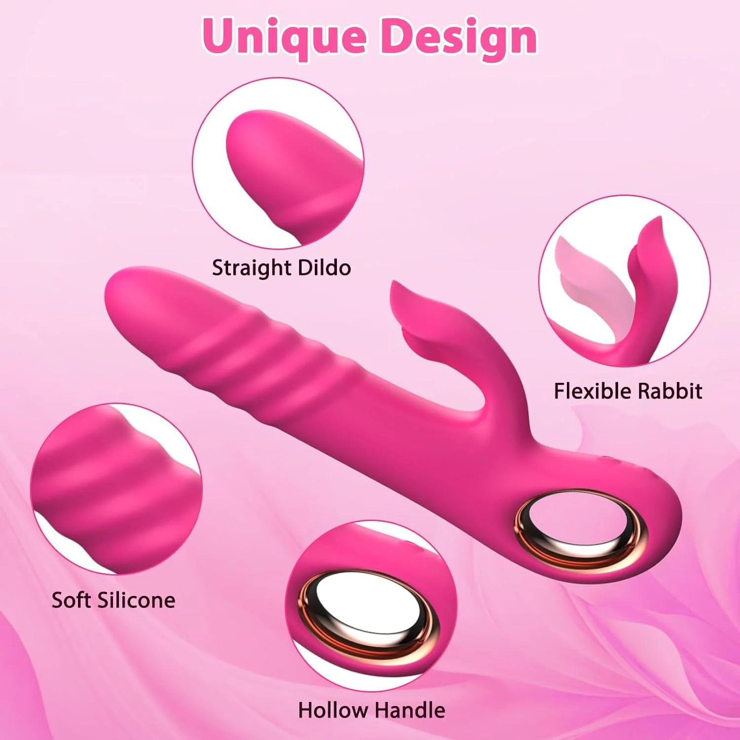 BlushPulse Pink Thrusting Rabbit Vibrator - Image 6