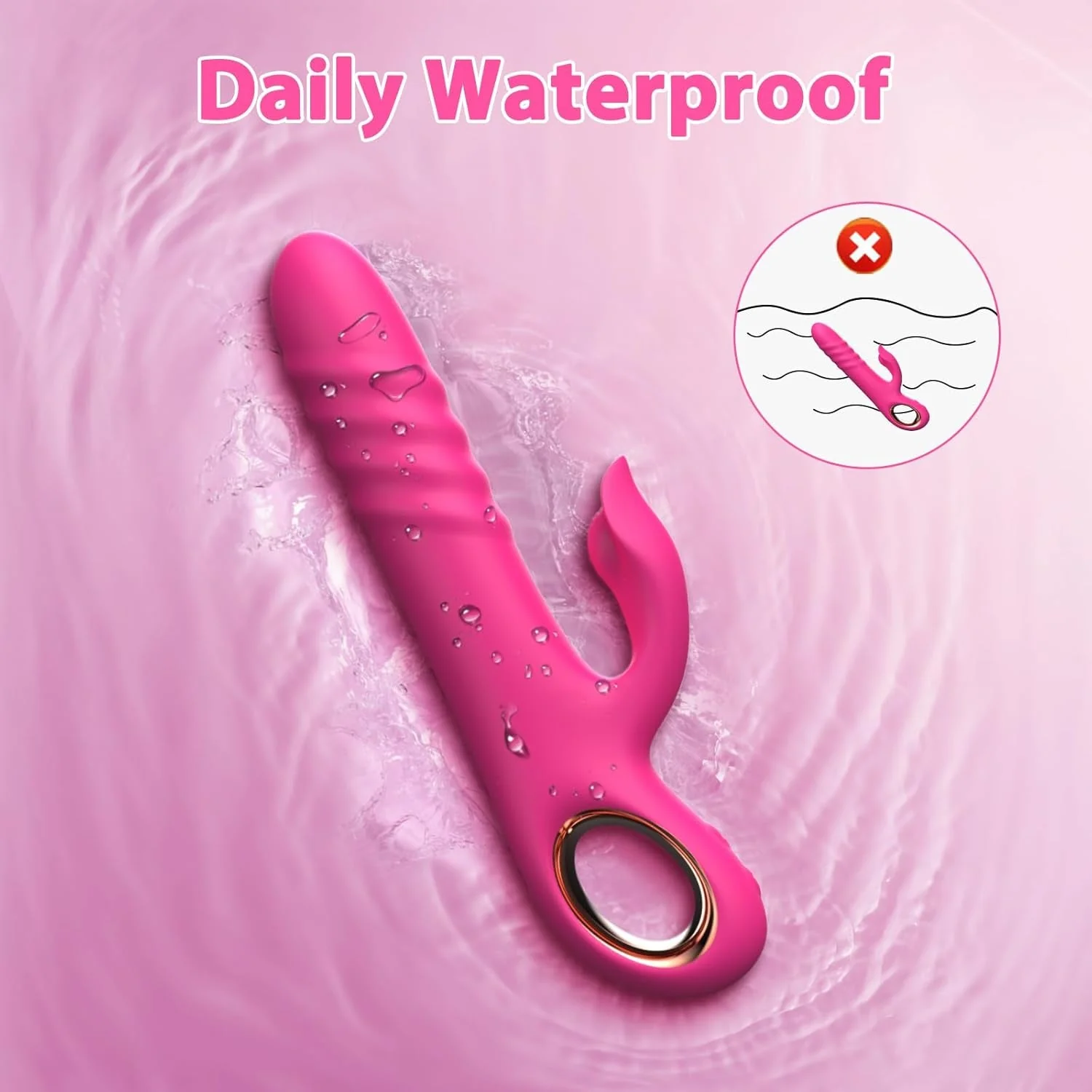 BlushPulse Pink Thrusting Rabbit Vibrator - Image 8