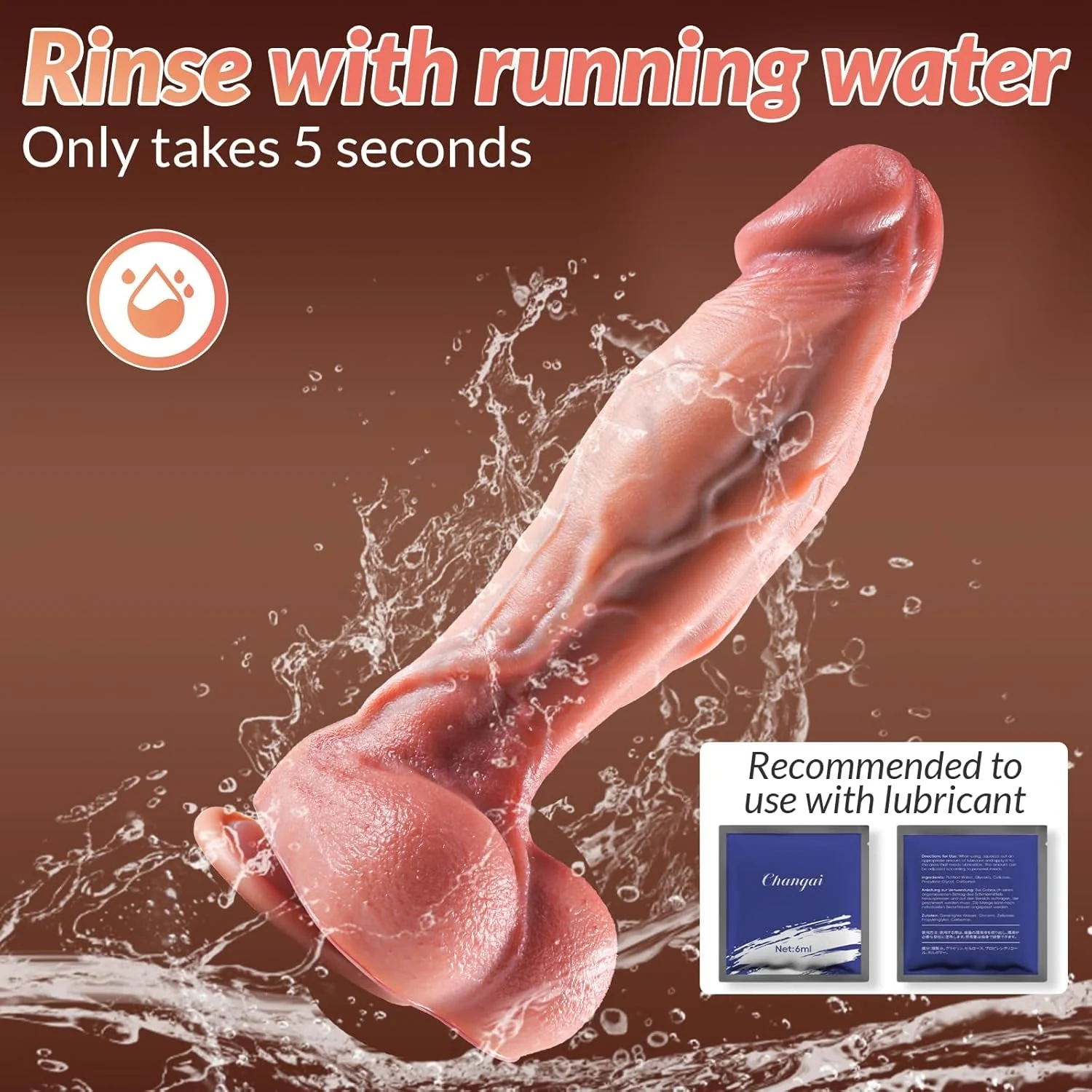 BoldCraft 9.5" Dual-Density Realistic Thick Dildo - Image 5