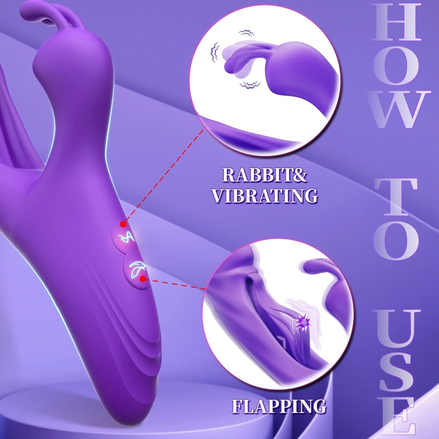 BunnyBliss Flapping Vibrator – 7 Vibration Modes - Image 3