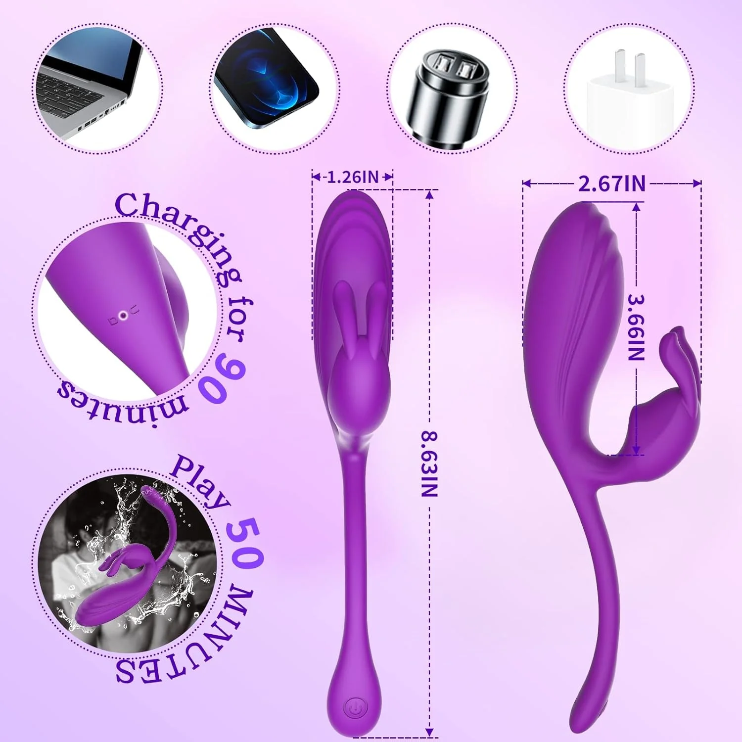 BunnyBloom Clitoral G-Spot Anal Rabbit Vibrator - Image 5
