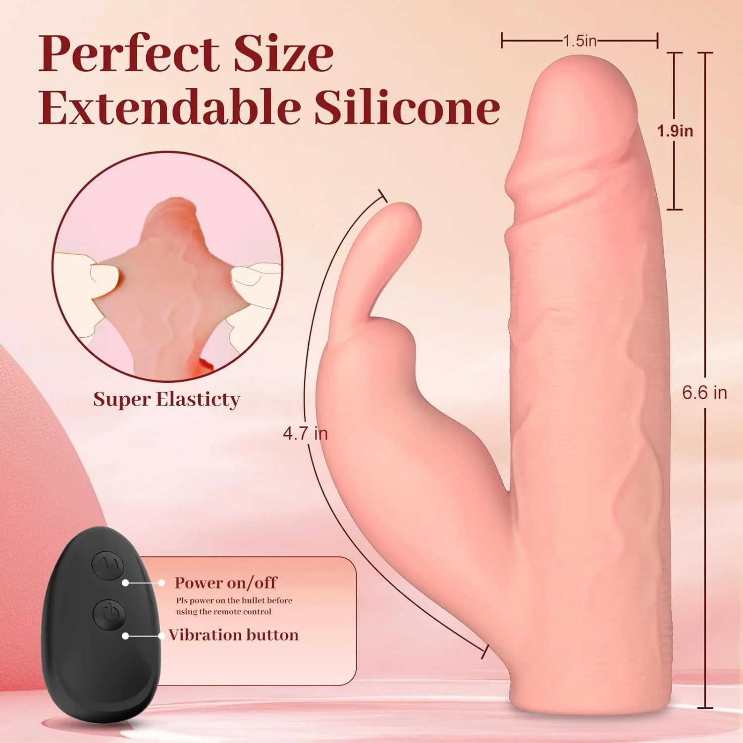 BunnyBoost Rabbit Vibrating Clit Stimulation Penis Sleeve - Image 8