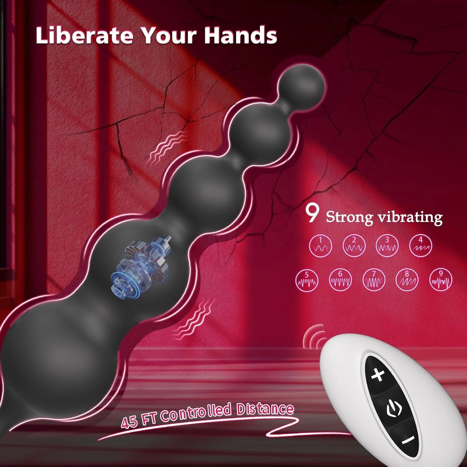 CascadeBeads Double Cock Ring Prostate Massager - Image 5