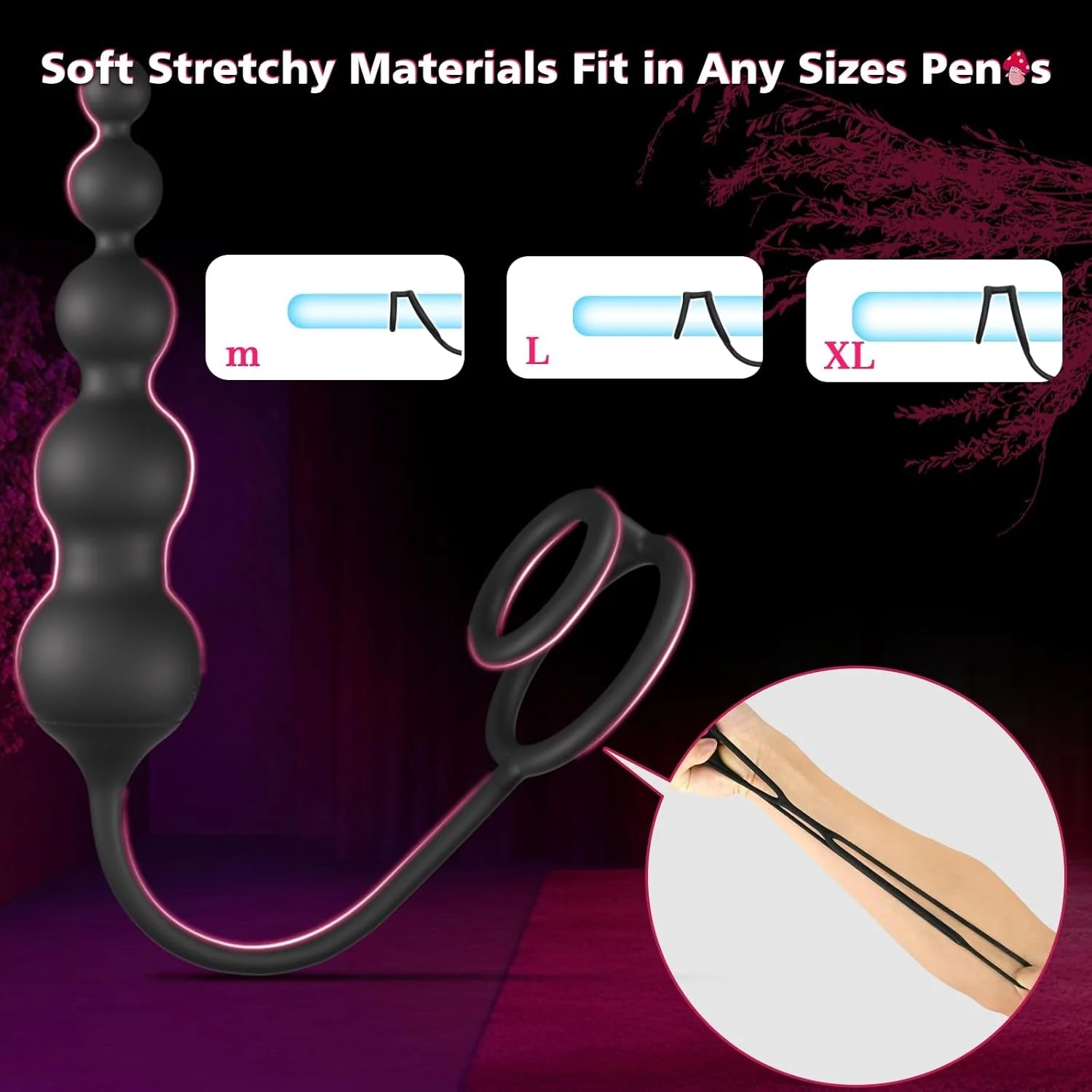 CascadeBeads Double Cock Ring Prostate Massager - Image 7