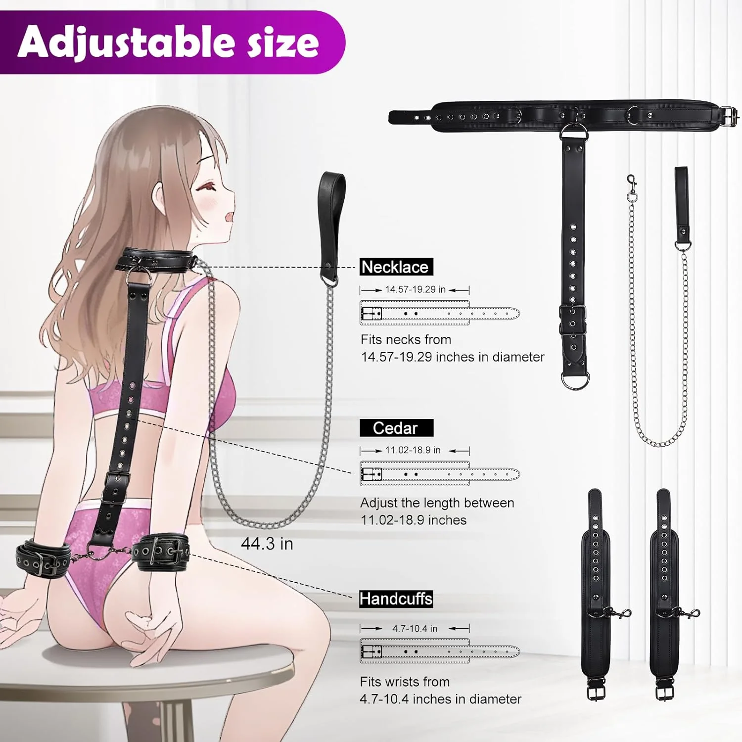 ChainLink Neck-to-Wrist Bondage Kit - Image 5