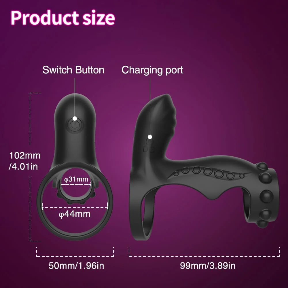 ClimaxLock Vibrating Cock Sleeve & Clit Massager - Image 6