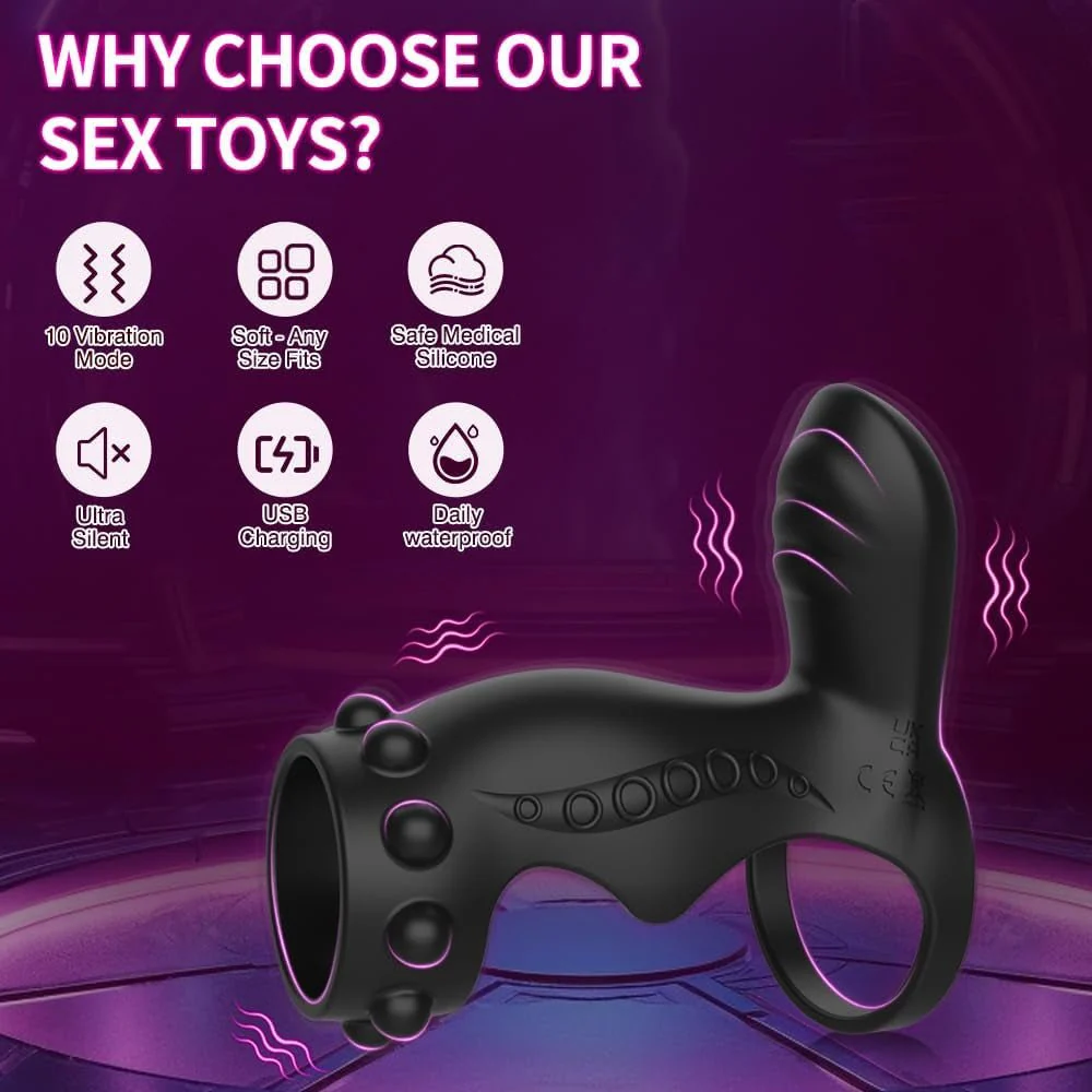 ClimaxLock Vibrating Cock Sleeve & Clit Massager - Image 7