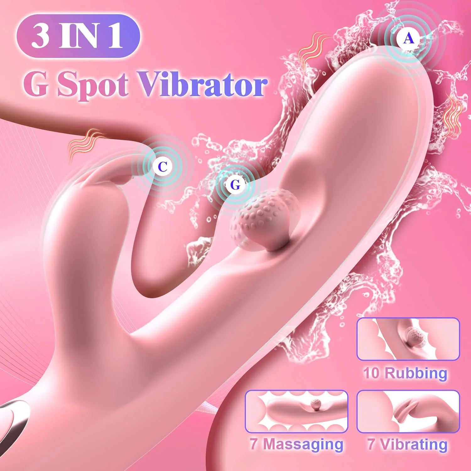 CloudSpiral 3-in-1 Rabbit Vibrator - Image 3
