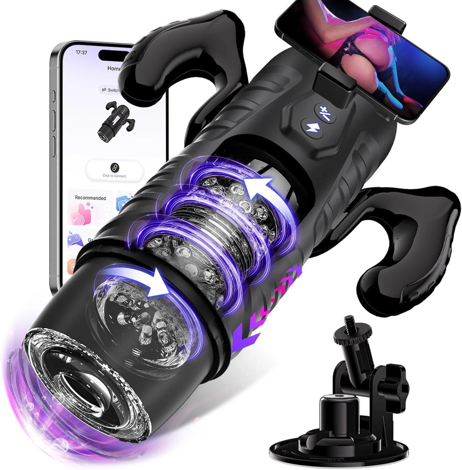 CommandDrive AI App Male Stroker with Suction Base - Image 2