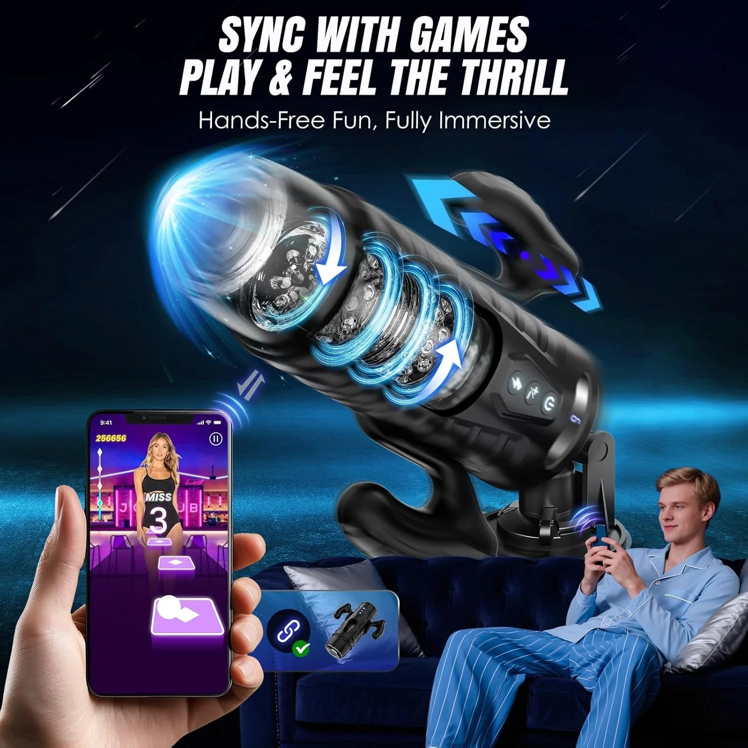 CommandDrive AI App Male Stroker with Suction Base - Image 4