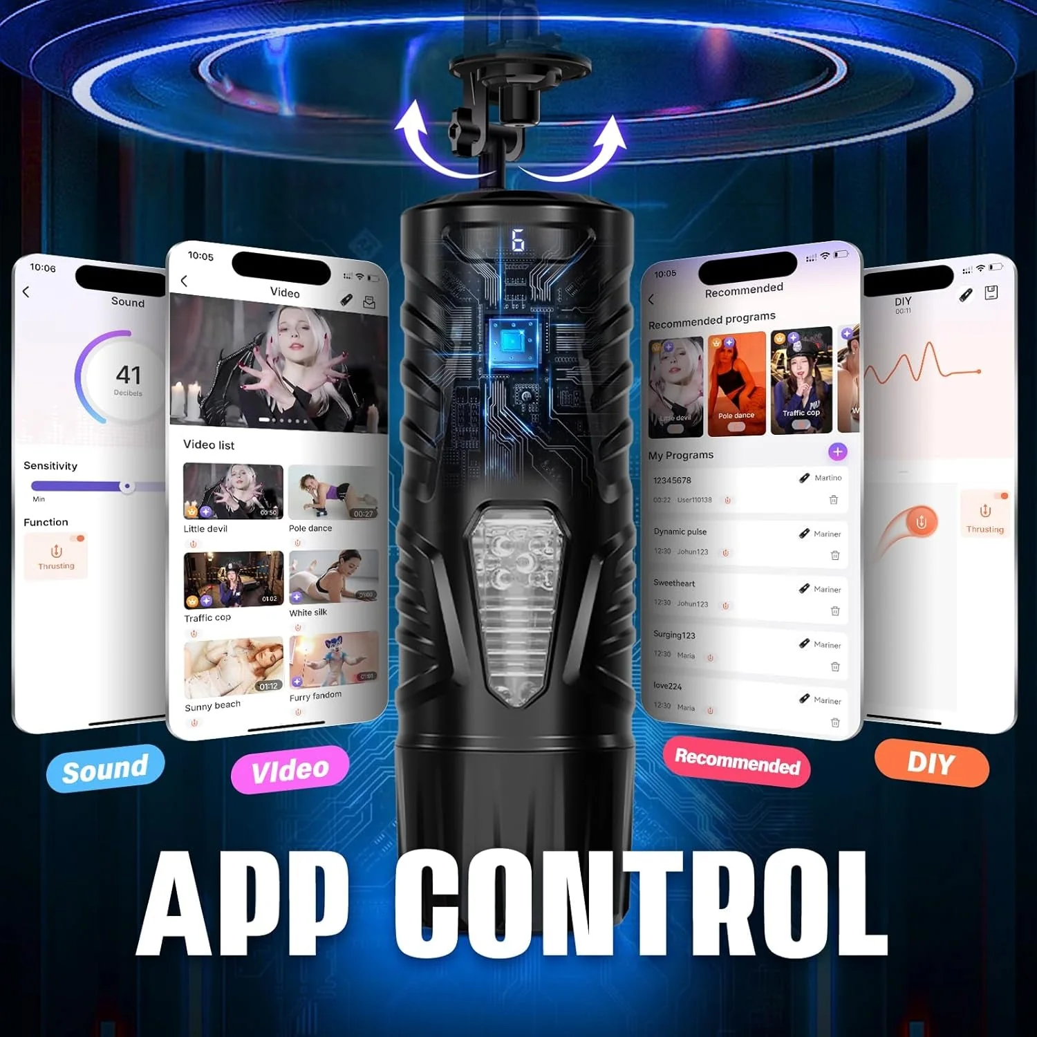 CommandDrive AI App Male Stroker with Suction Base - Image 6