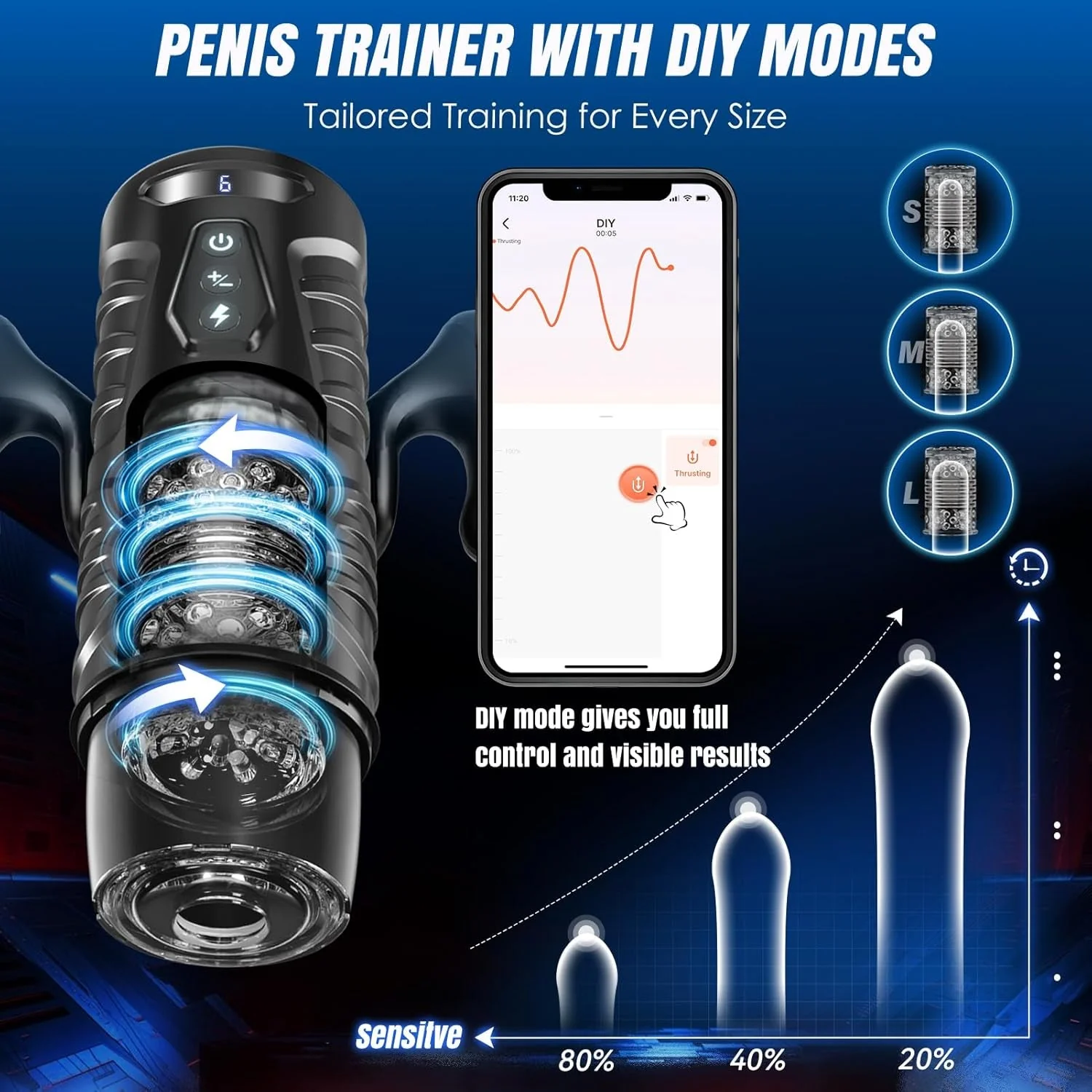 CommandDrive AI App Male Stroker with Suction Base - Image 7