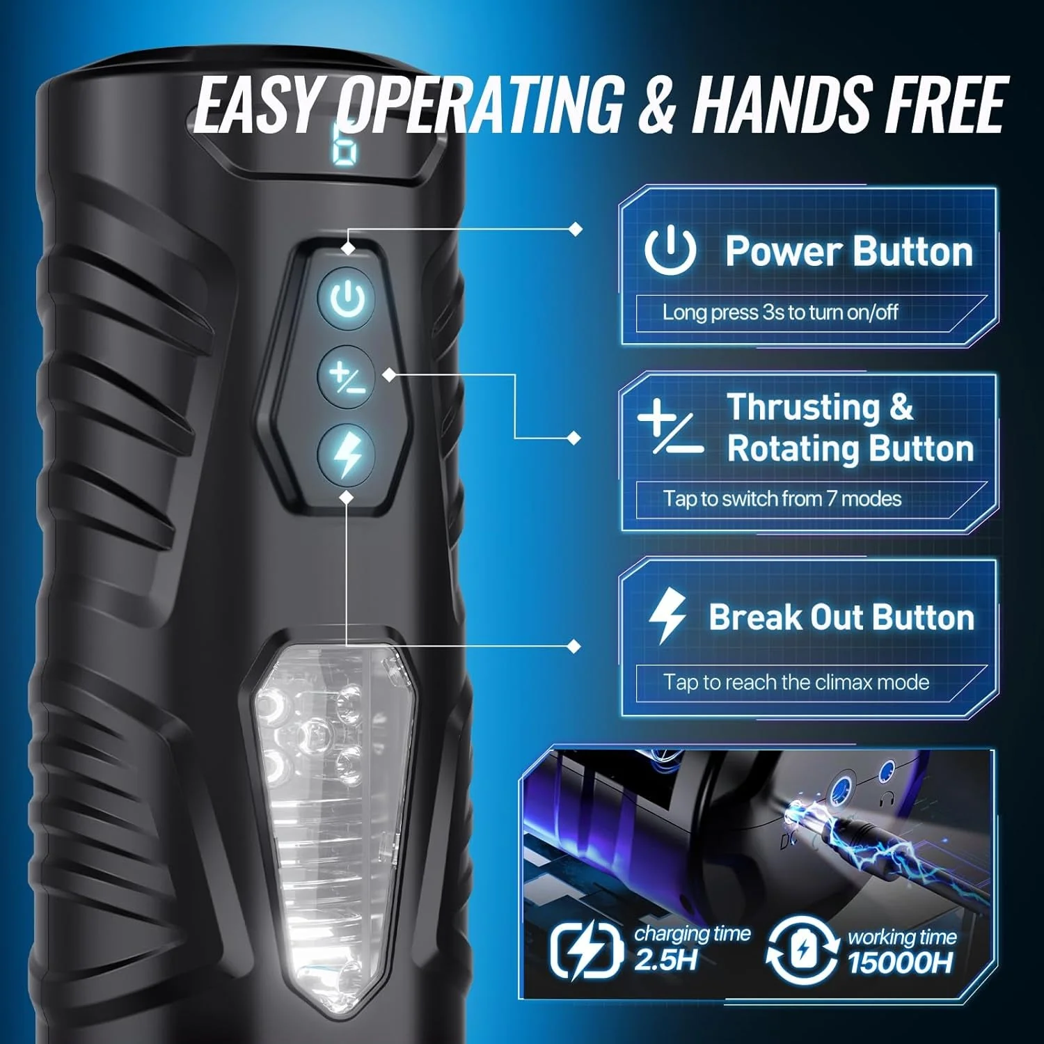 CommandDrive AI App Male Stroker with Suction Base - Image 9