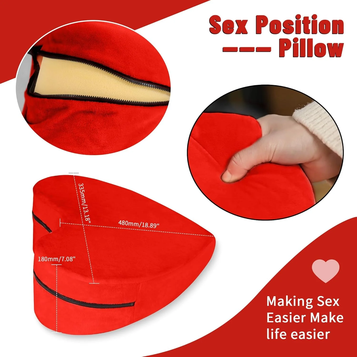 CrimsonAmour Heart-Shaped Sex Position Pillow - Image 3