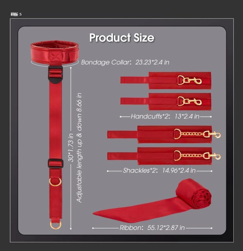 CrimsonBind Collar & Cuff BDSM Kit - Image 7