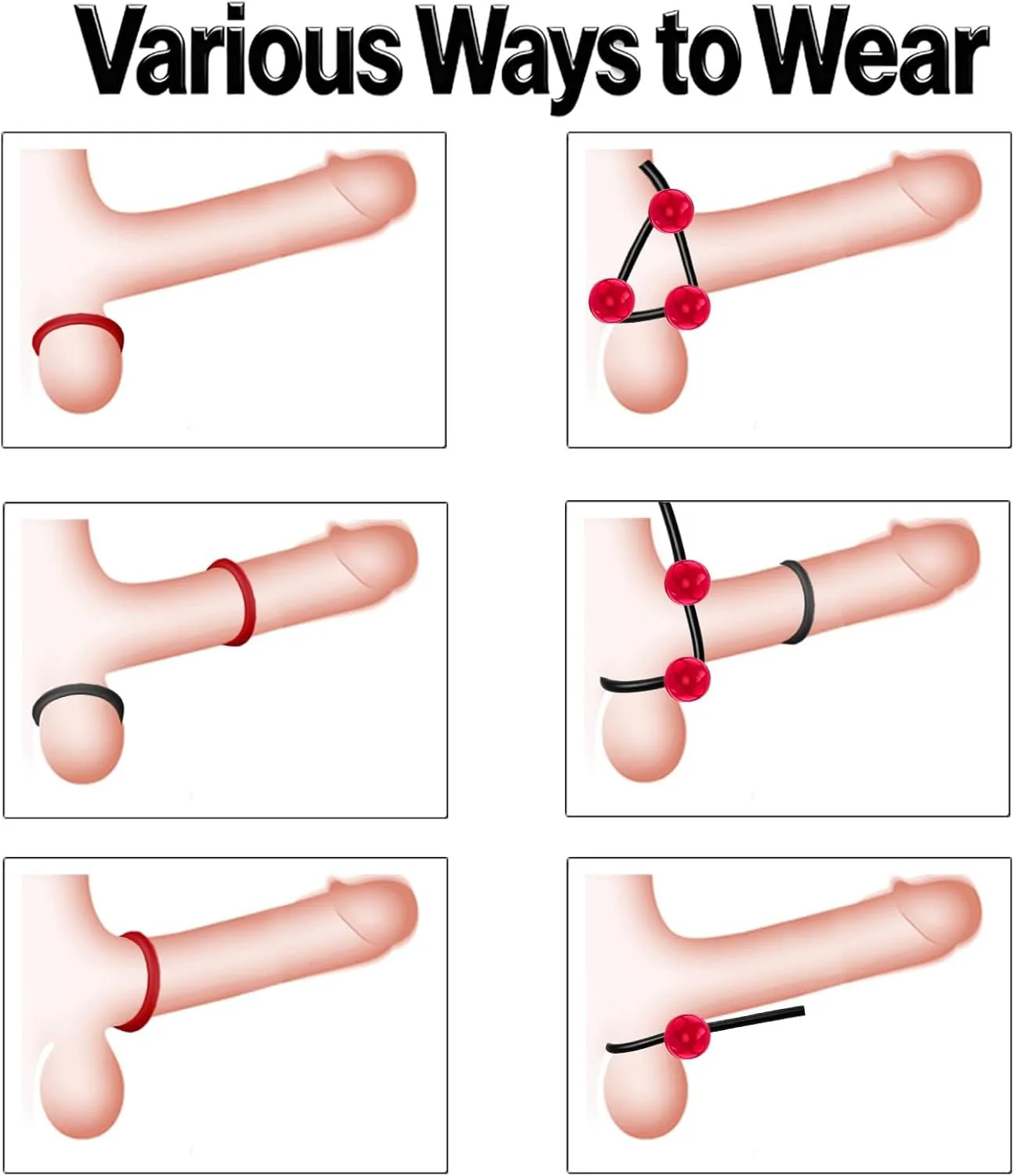 CrimsonFlex 9-Piece Adjustable Cock Ring Set - Image 3