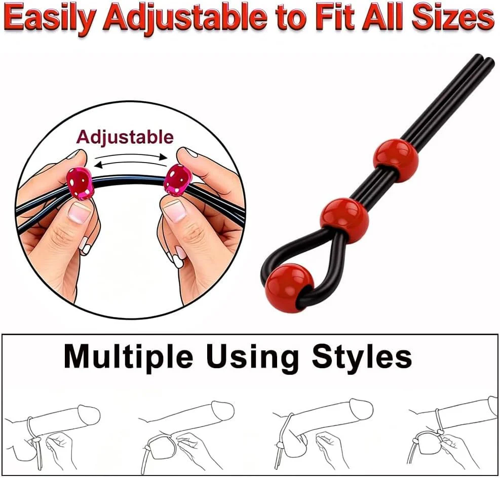 CrimsonFlex 9-Piece Adjustable Cock Ring Set - Image 4