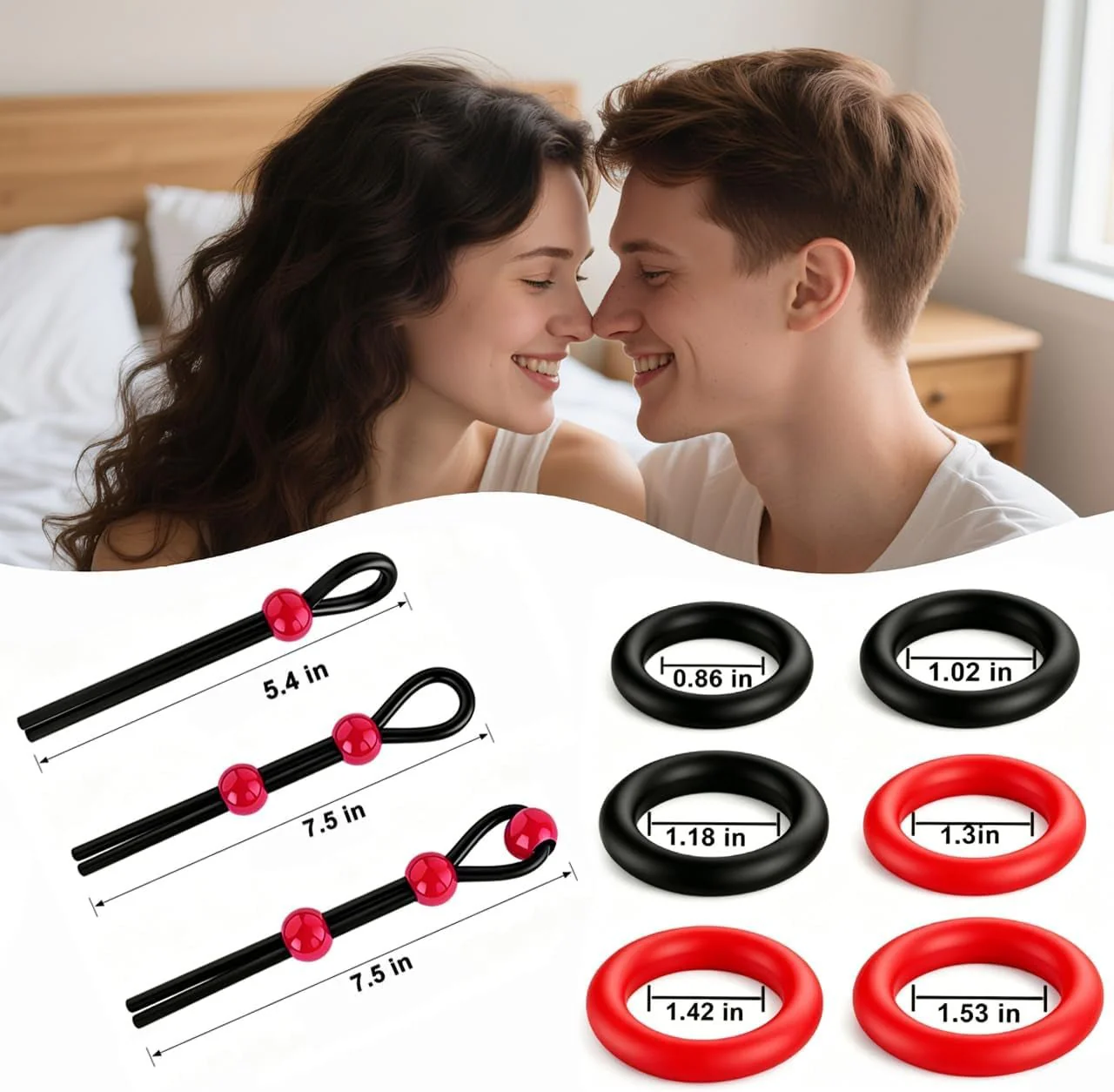 CrimsonFlex 9-Piece Adjustable Cock Ring Set - Image 7