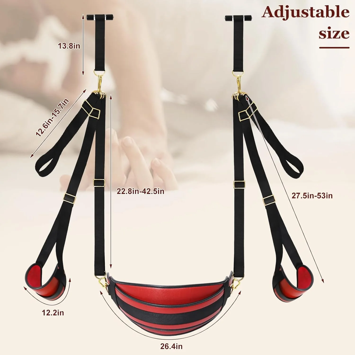 CrimsonLock Door & Thigh Restraints Sex Swing - Image 7