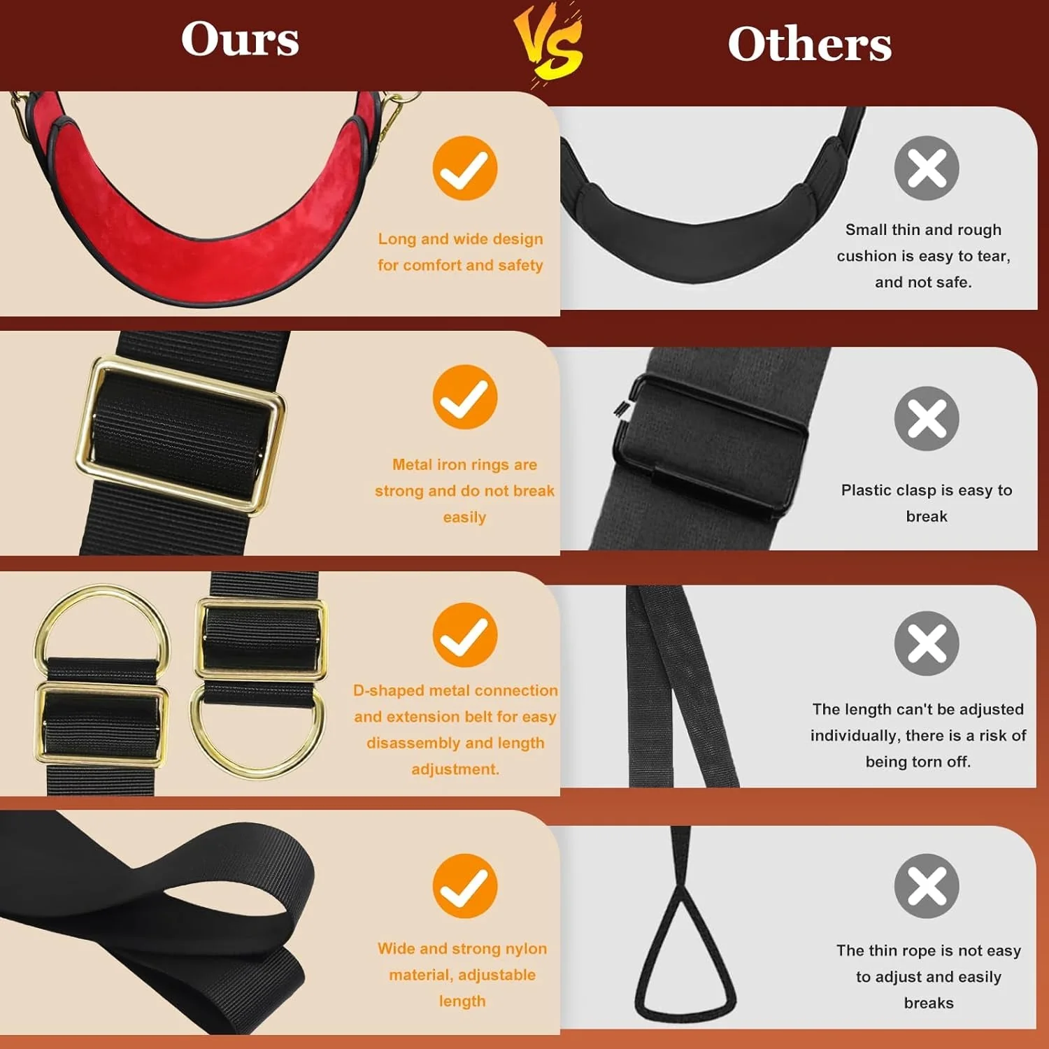 CrimsonLock Door & Thigh Restraints Sex Swing - Image 8