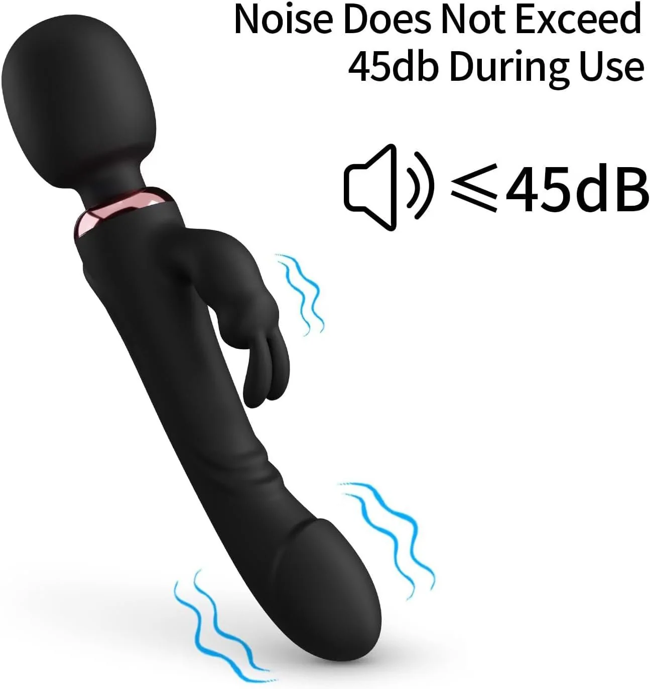CrimsonTriad Triple Stimulation Rabbit Dildo Wand - Image 5