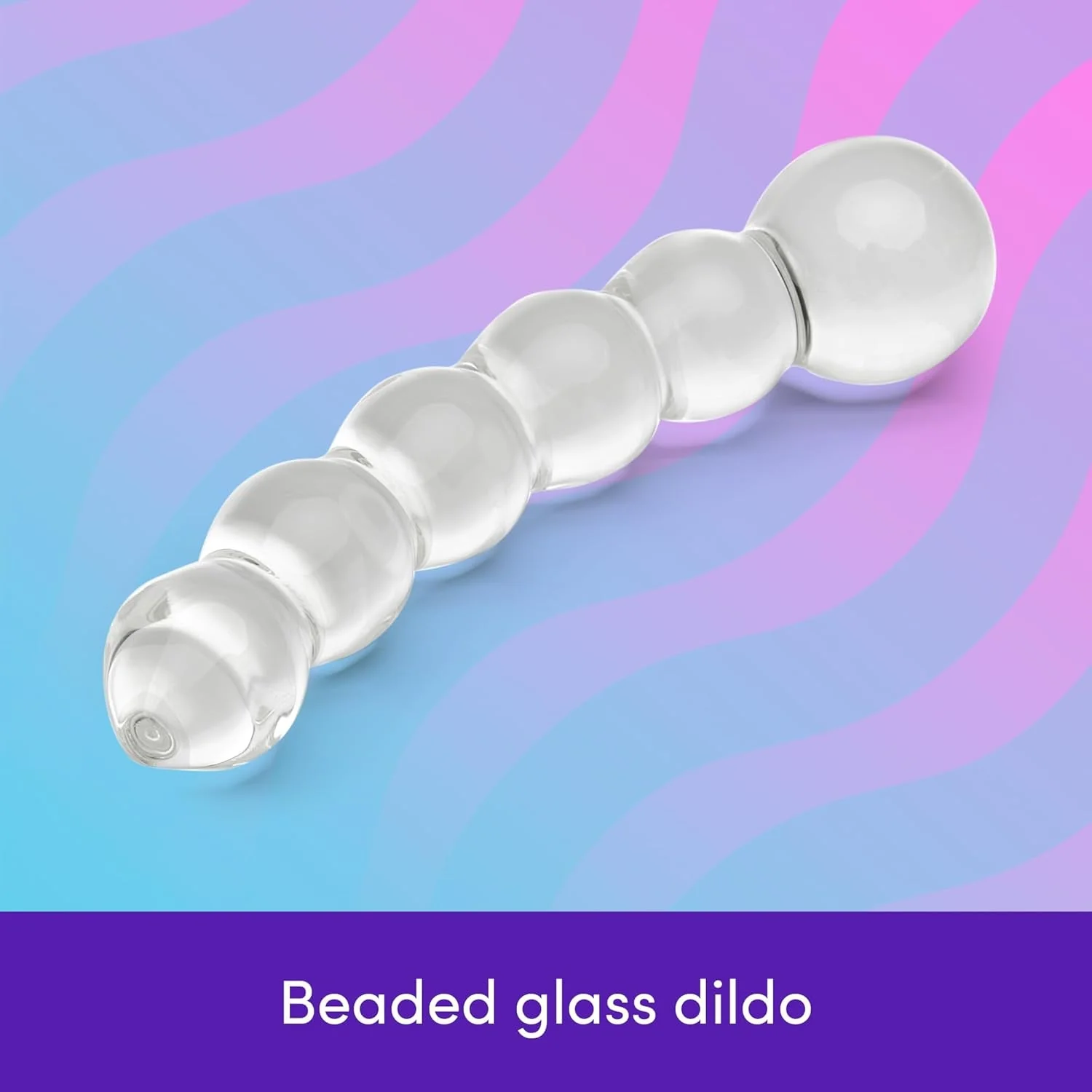 CrystalBead 7-Inch Glass Beaded Dildo - Image 2