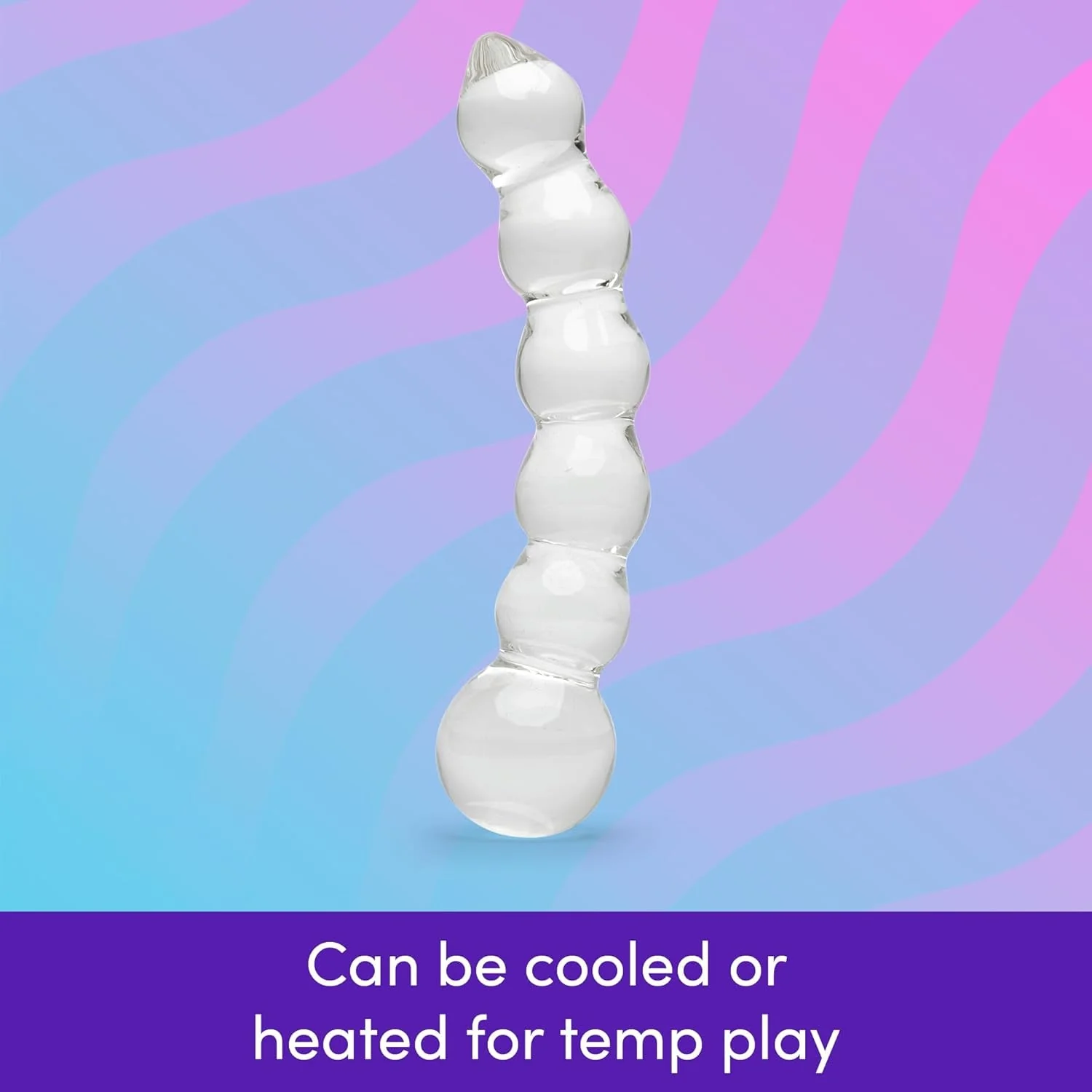 CrystalBead 7-Inch Glass Beaded Dildo - Image 3